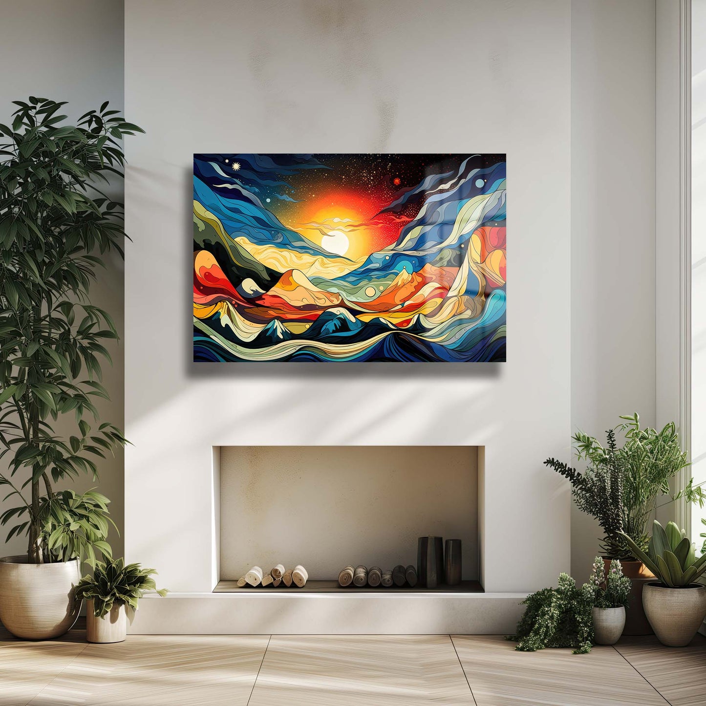 DEKORATİF YATAY CAM TABLO - TT0602