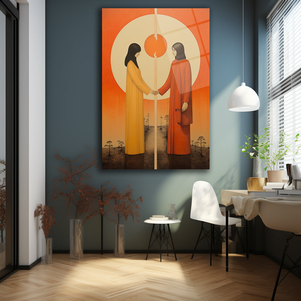 DEKORATİF DİKEY CAM TABLO - TT0023