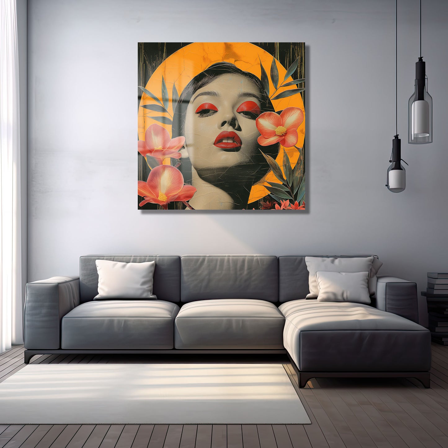 DEKORATİF KARE CAM TABLO - TT0809