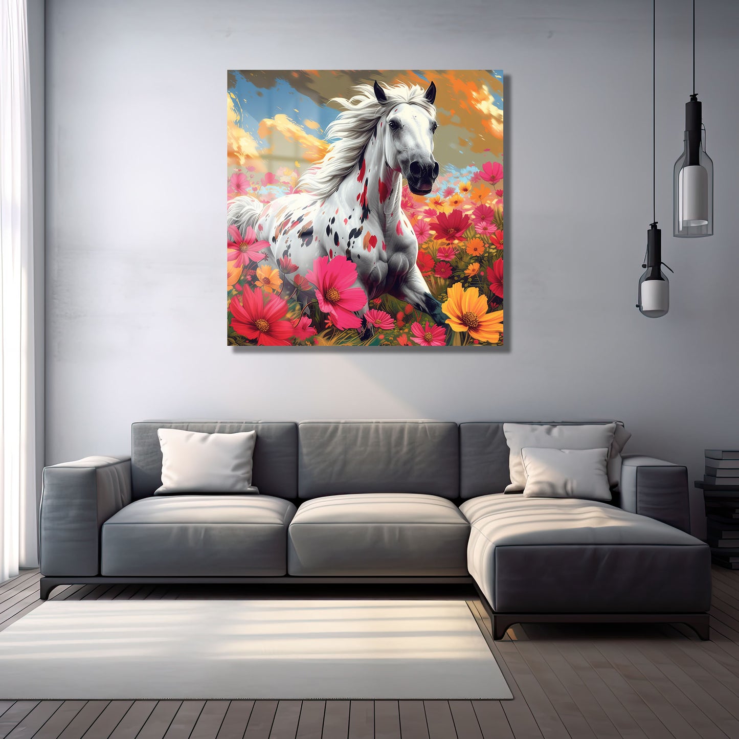 DEKORATİF KARE CAM TABLO - TT1017