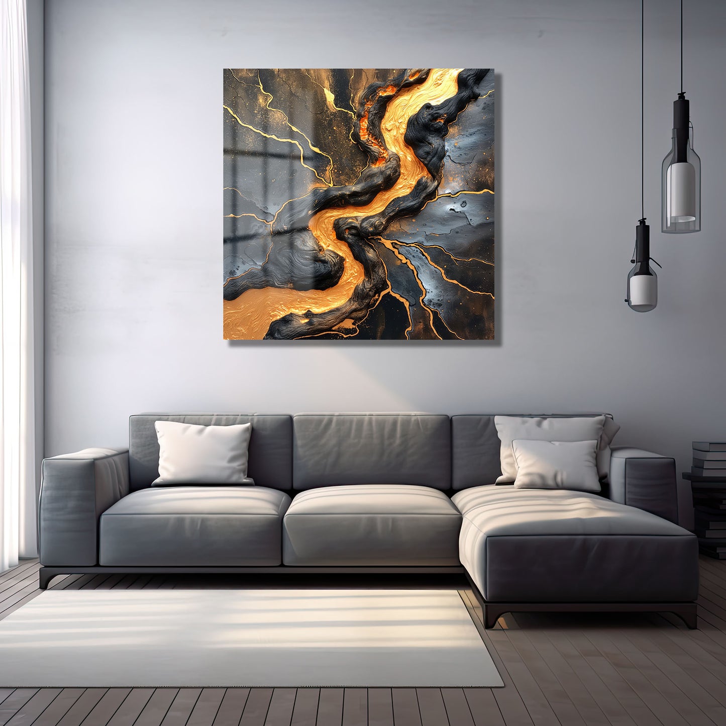 DEKORATİF KARE CAM TABLO - TT0819