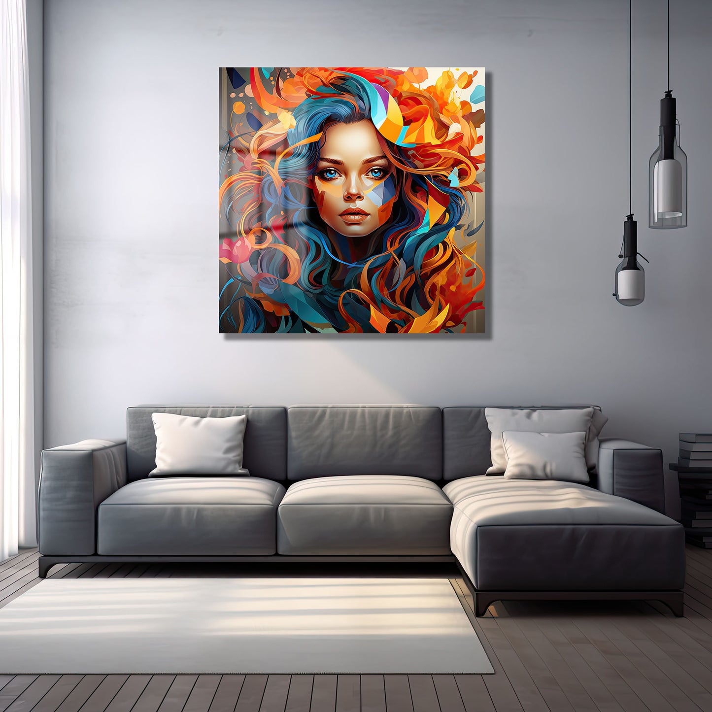 DEKORATİF KARE CAM TABLO - TT0880