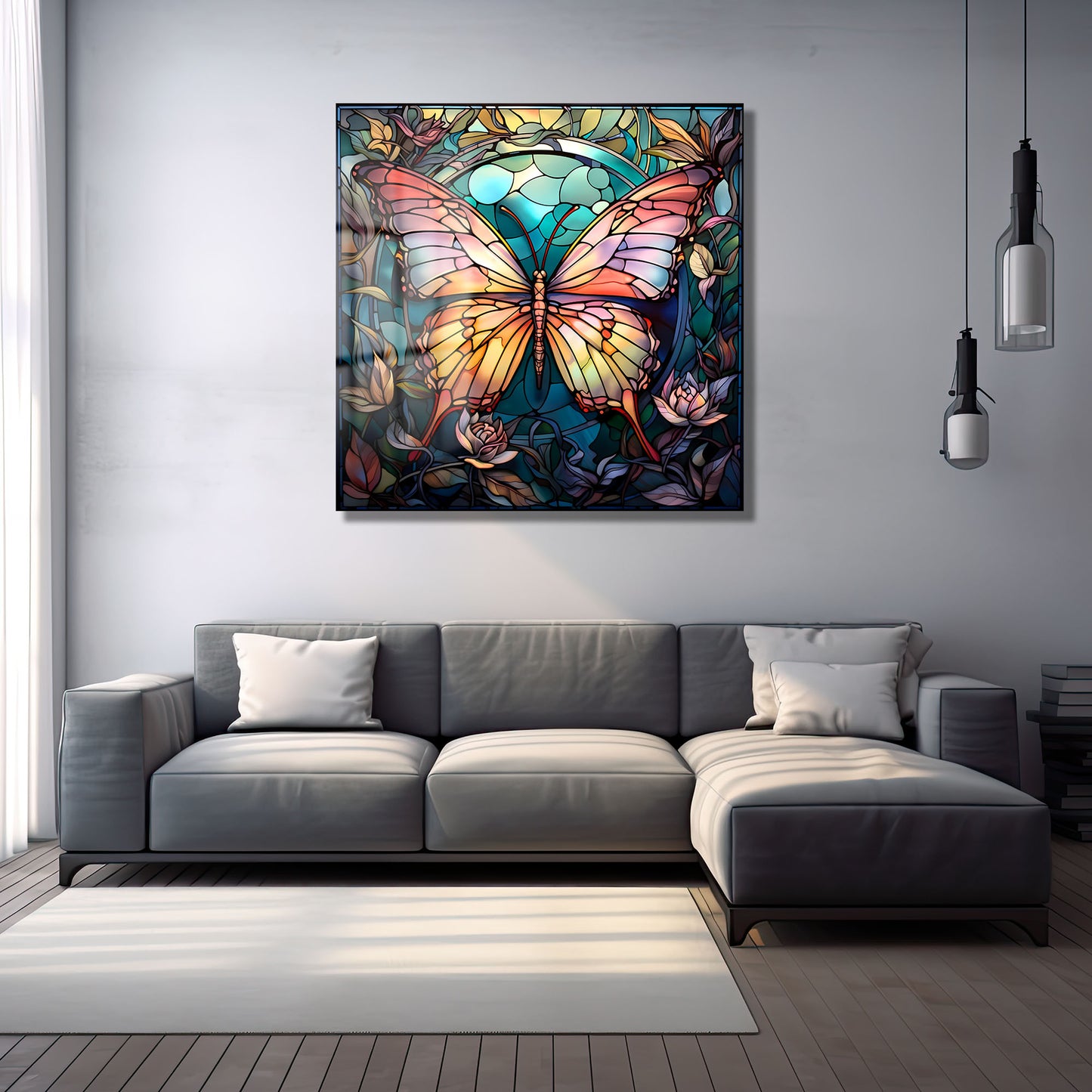 DEKORATİF KARE CAM TABLO - TT0961