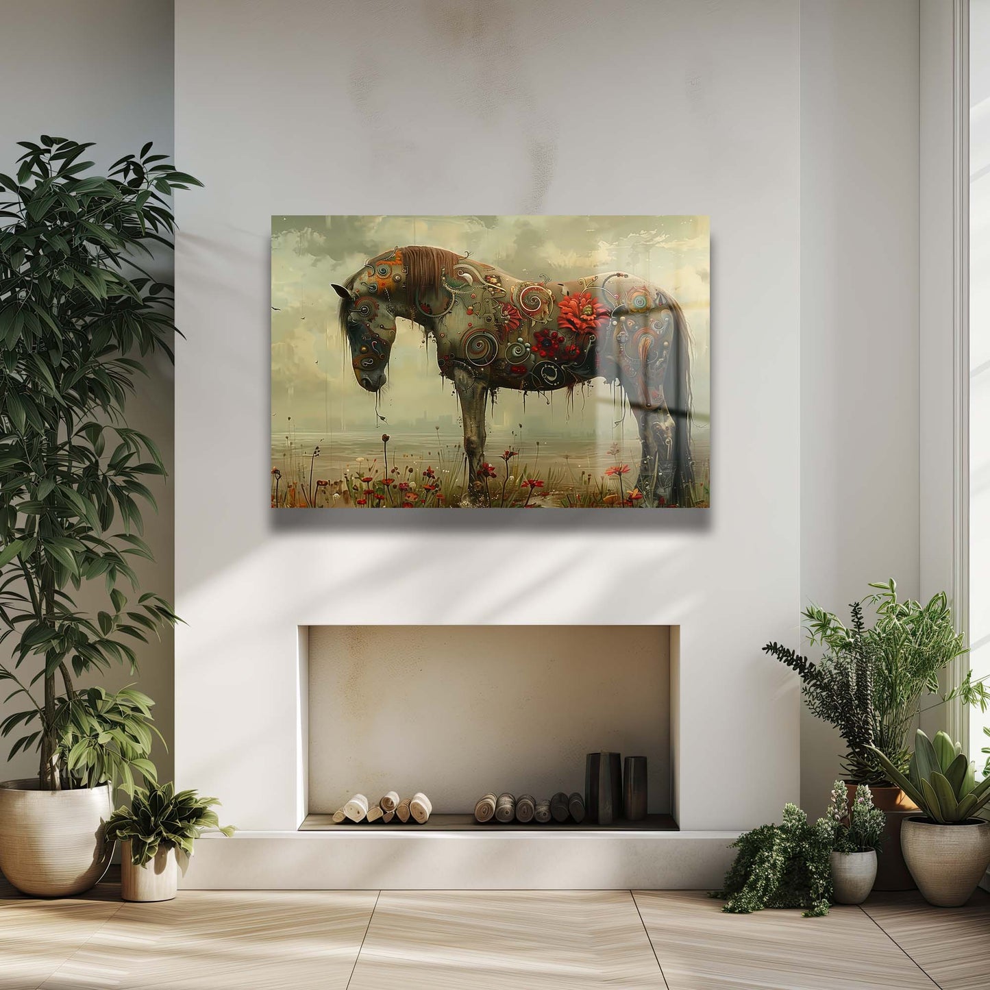 DEKORATİF YATAY CAM TABLO - TT0563