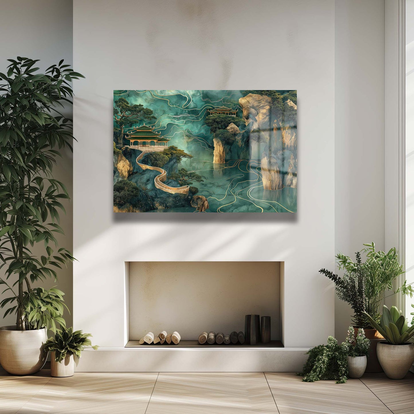 DEKORATİF YATAY CAM TABLO - TT0571