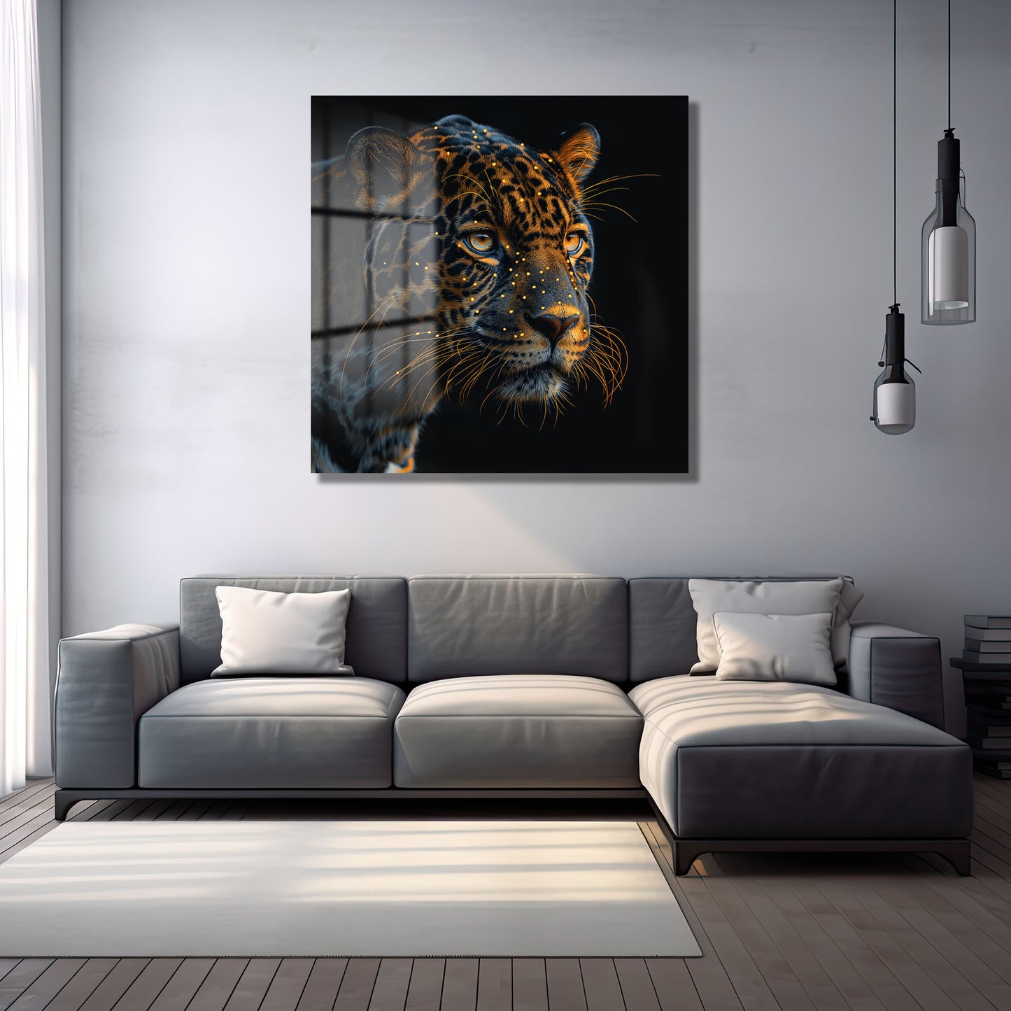 DEKORATİF KARE CAM TABLO - TT0757