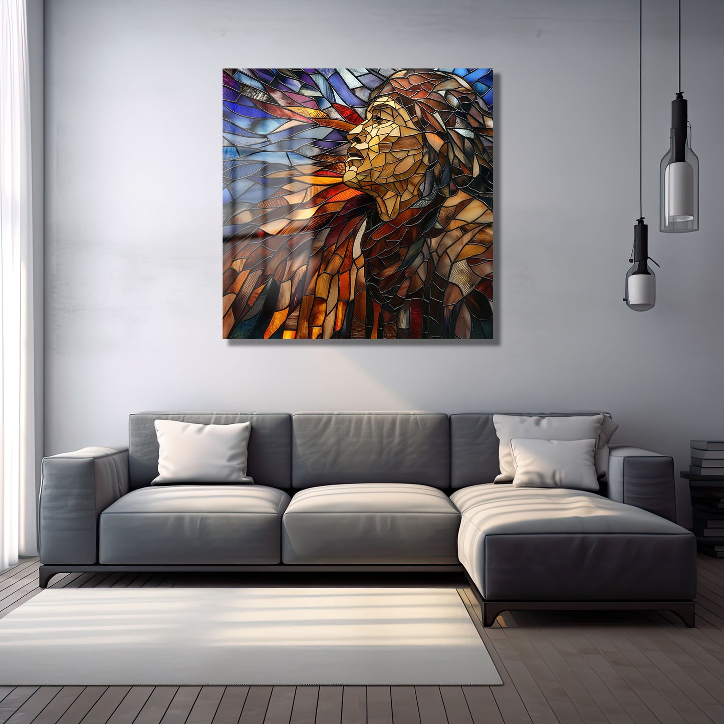 DEKORATİF KARE CAM TABLO - TT0743