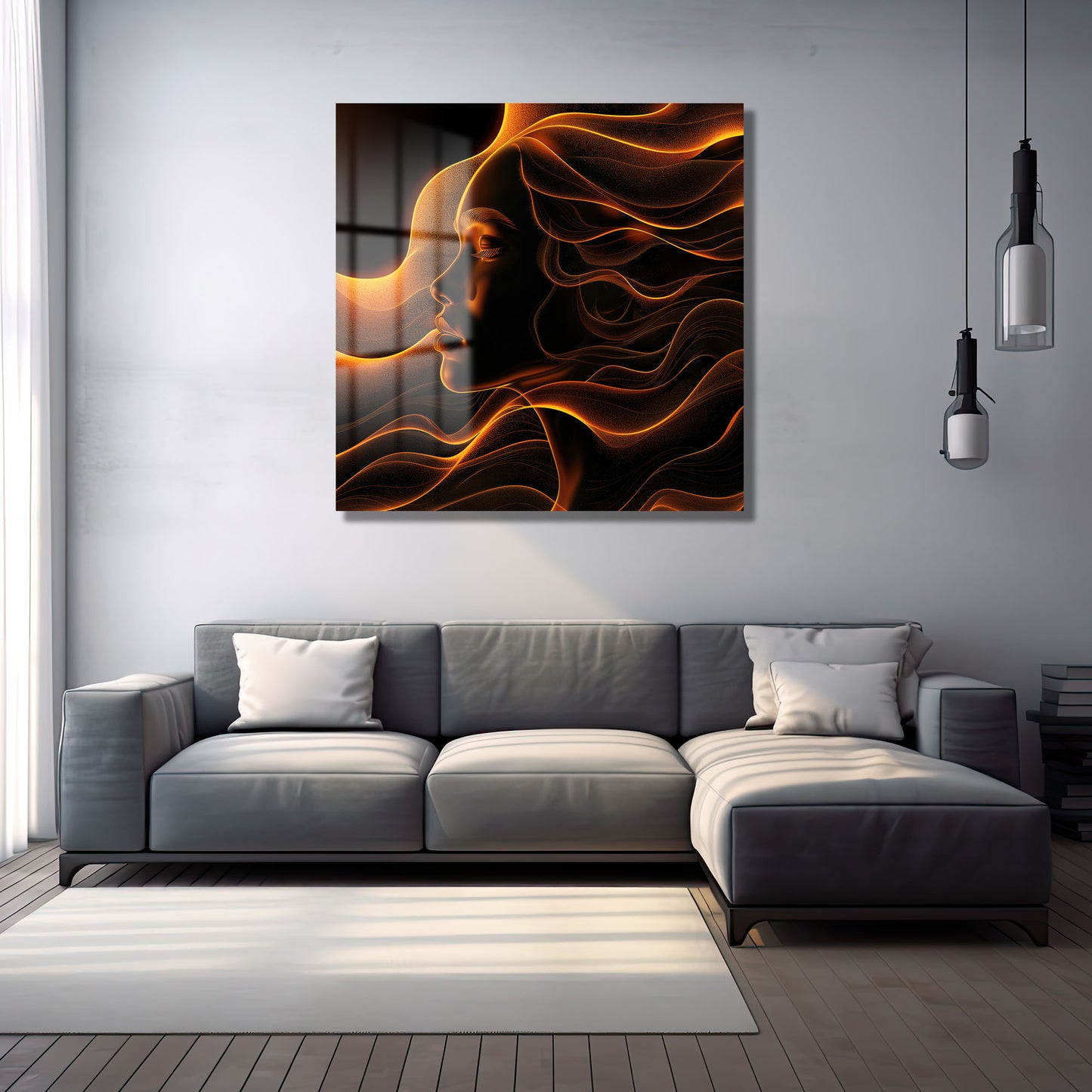 DEKORATİF KARE CAM TABLO - TT0934