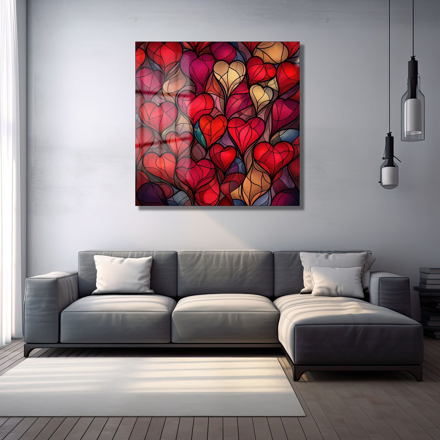 DEKORATİF KARE CAM TABLO - TT0972