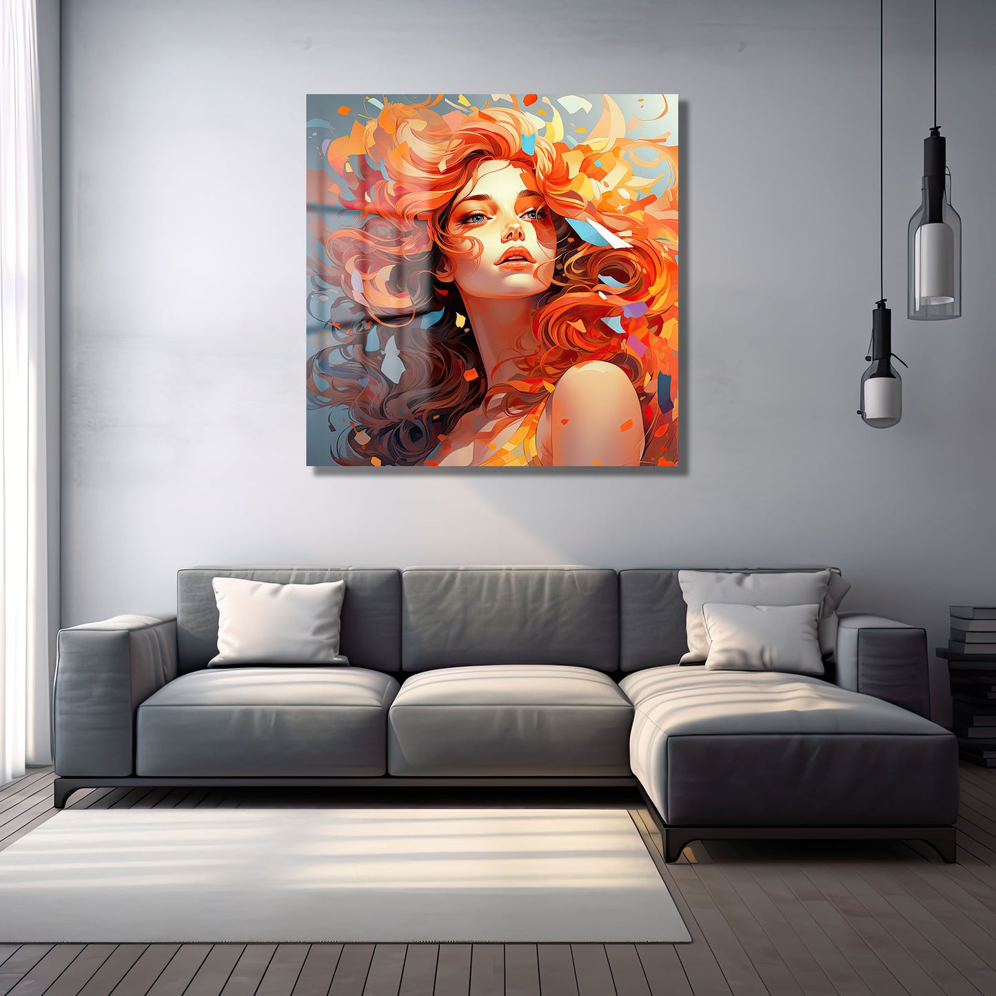 DEKORATİF KARE CAM TABLO - TT0881