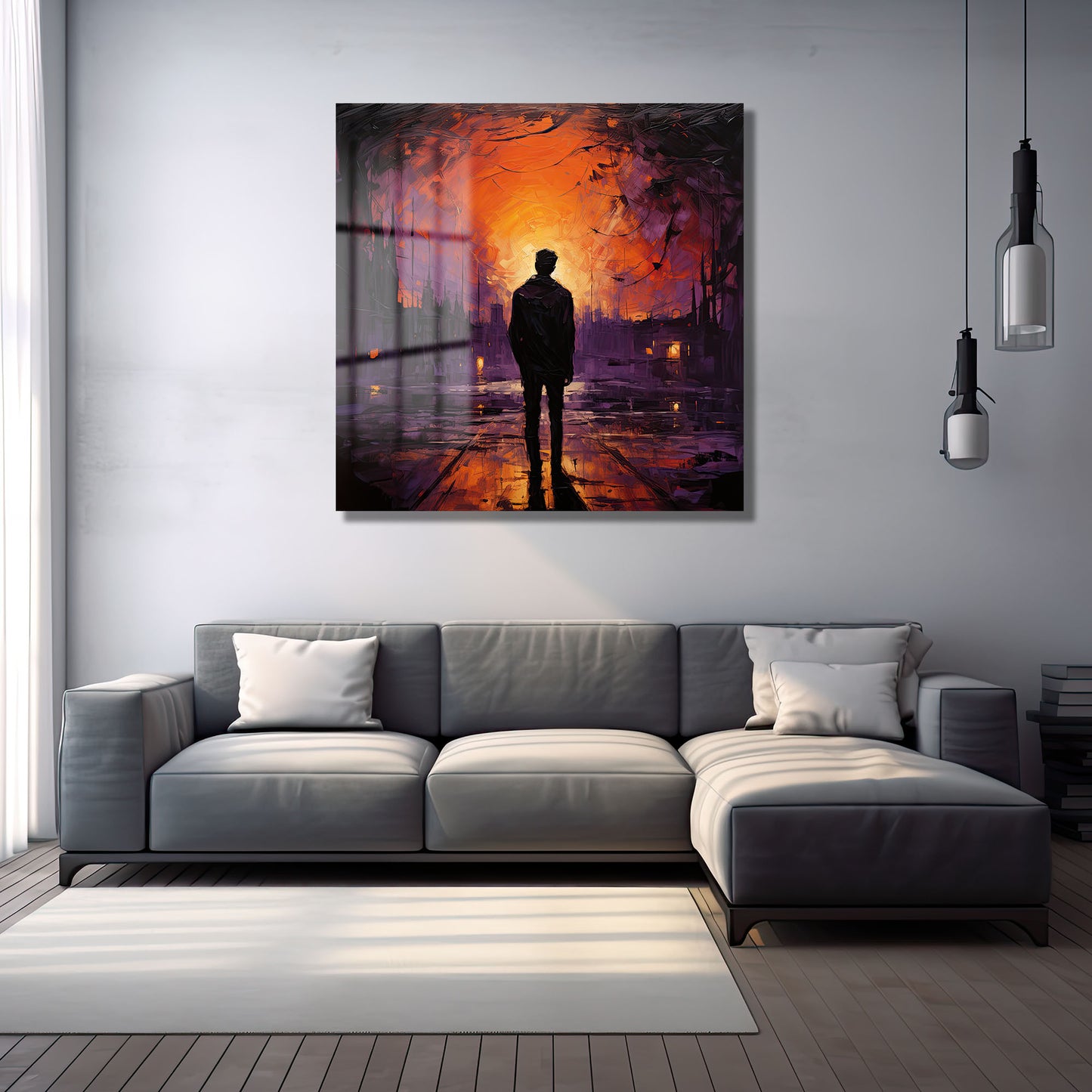 DEKORATİF KARE CAM TABLO - TT0878