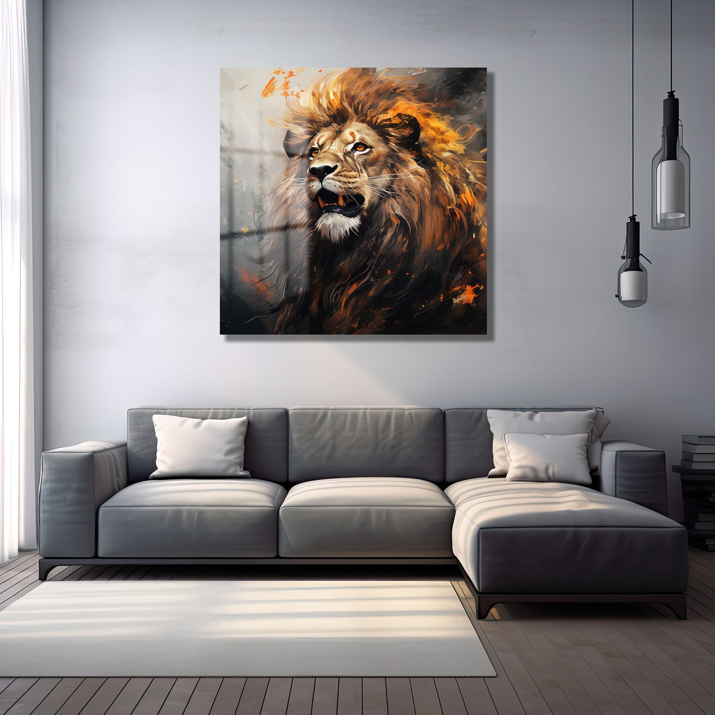 DEKORATİF KARE CAM TABLO - TT0845