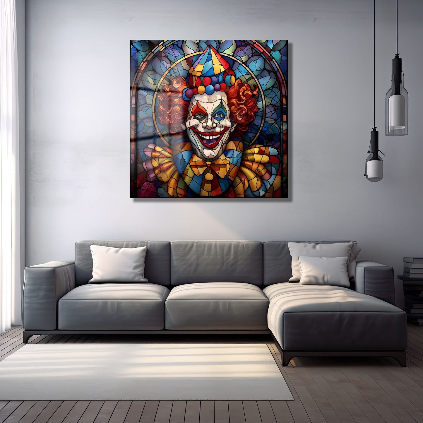 DEKORATİF KARE CAM TABLO - TT0952