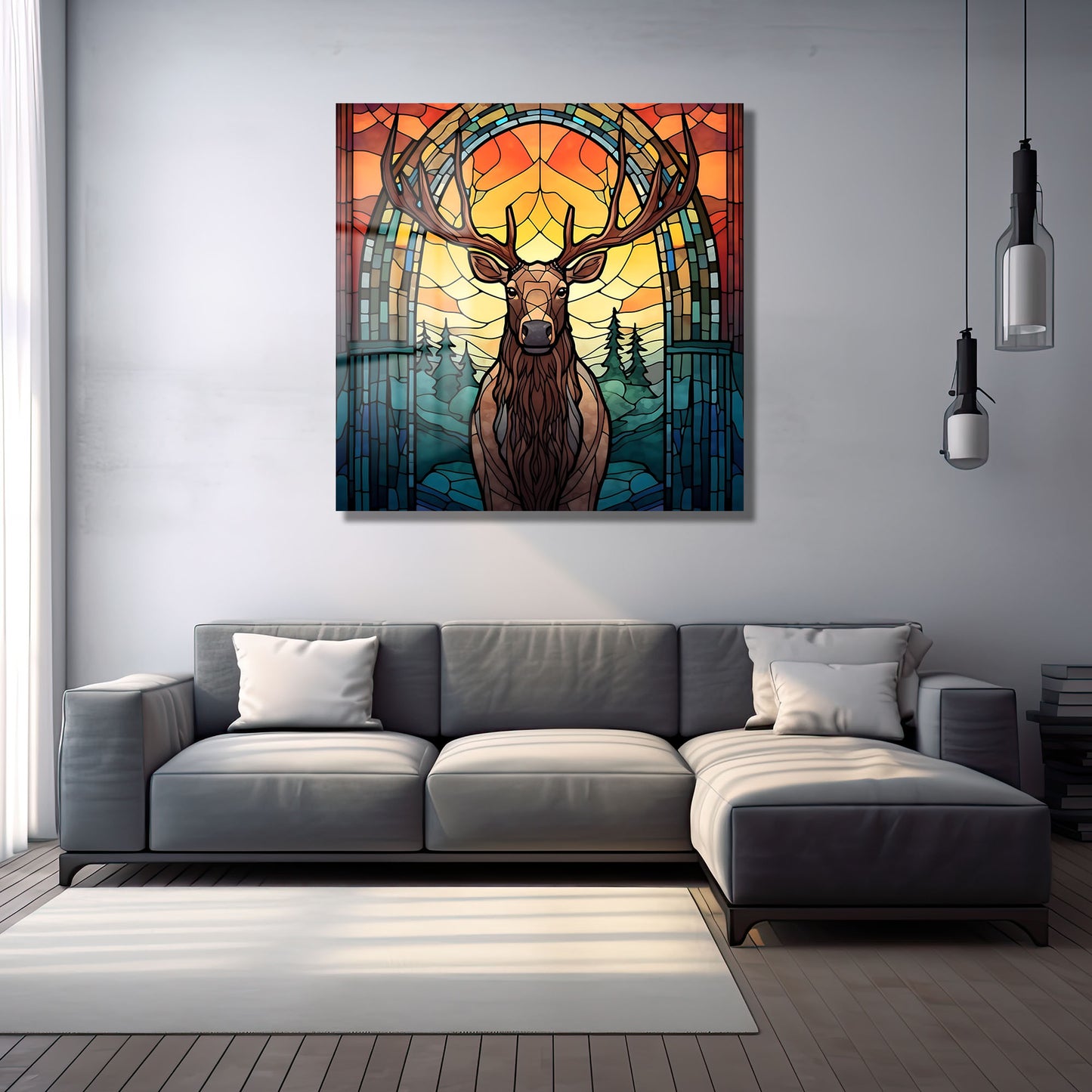 DEKORATİF KARE CAM TABLO - TT0955