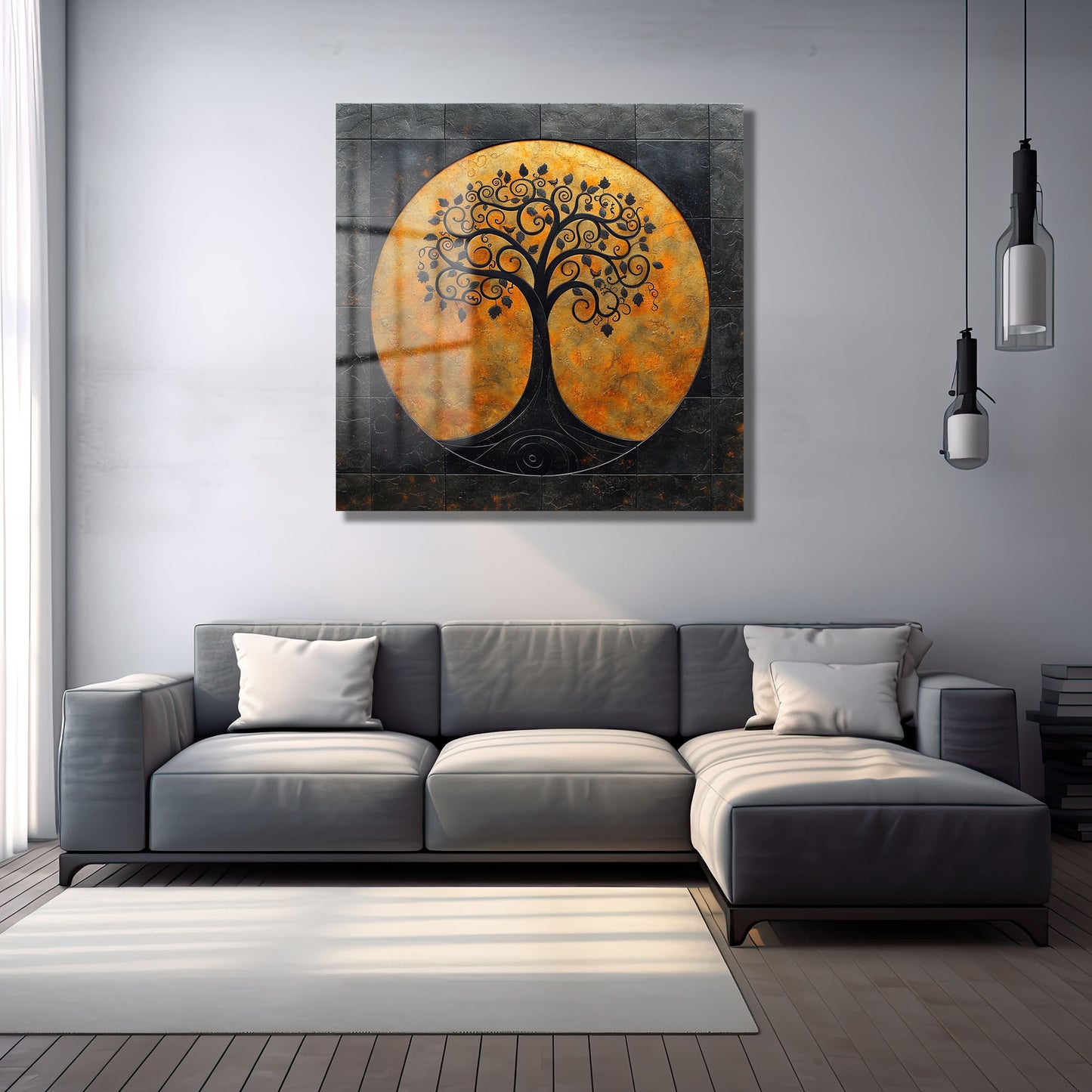 DEKORATİF KARE CAM TABLO - TT1024