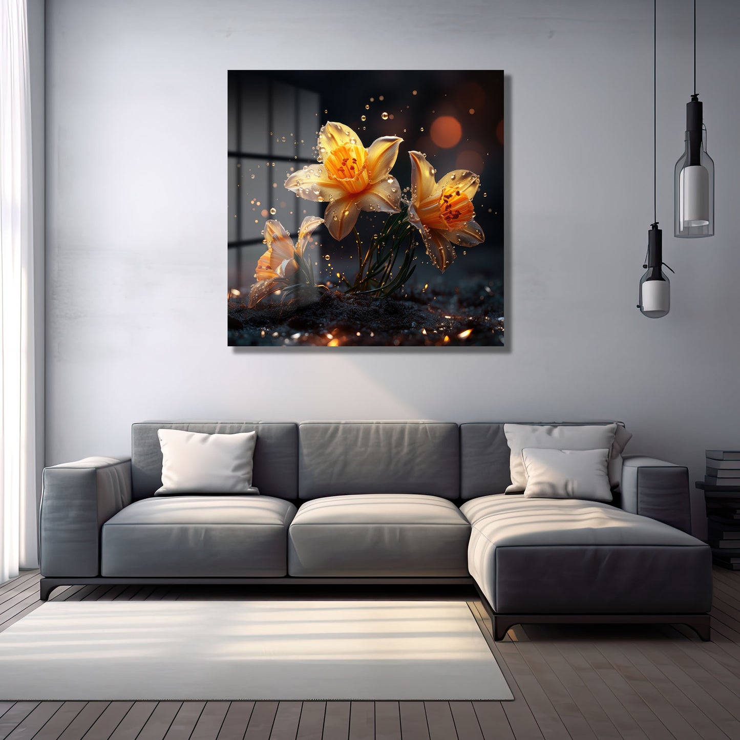 DEKORATİF KARE CAM TABLO - TT0855