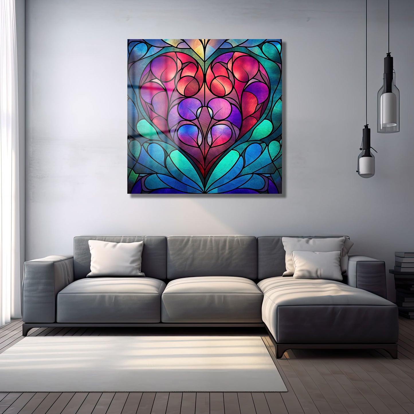 DEKORATİF KARE CAM TABLO - TT0971