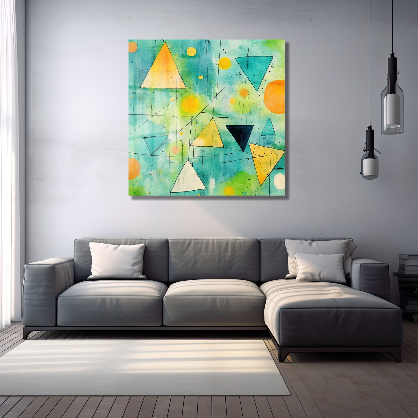 DEKORATİF KARE CAM TABLO - TT0887