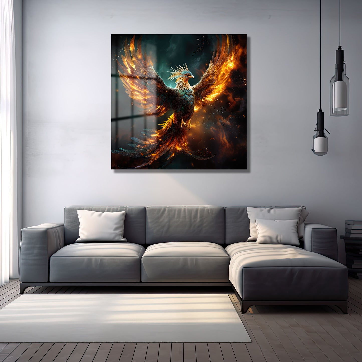 DEKORATİF KARE CAM TABLO - TT0840