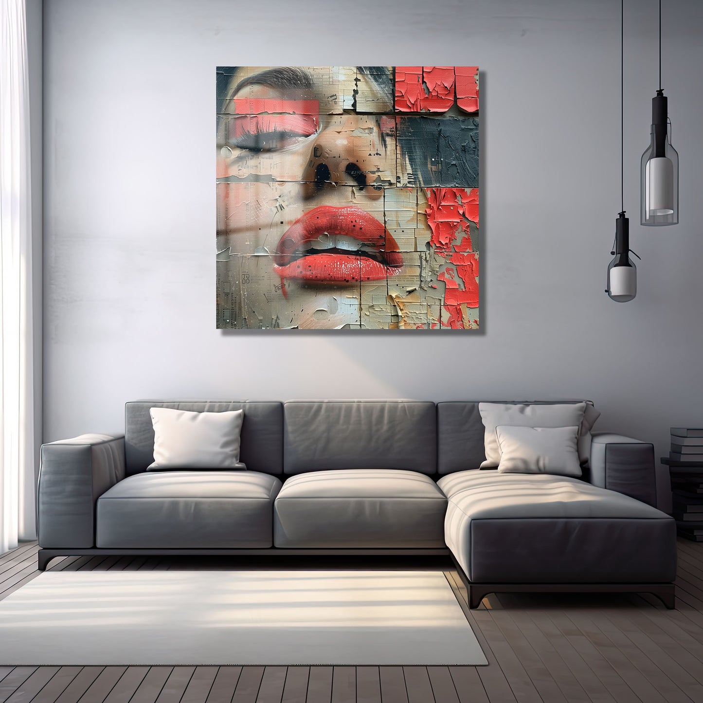 DEKORATİF KARE CAM TABLO - TT0929