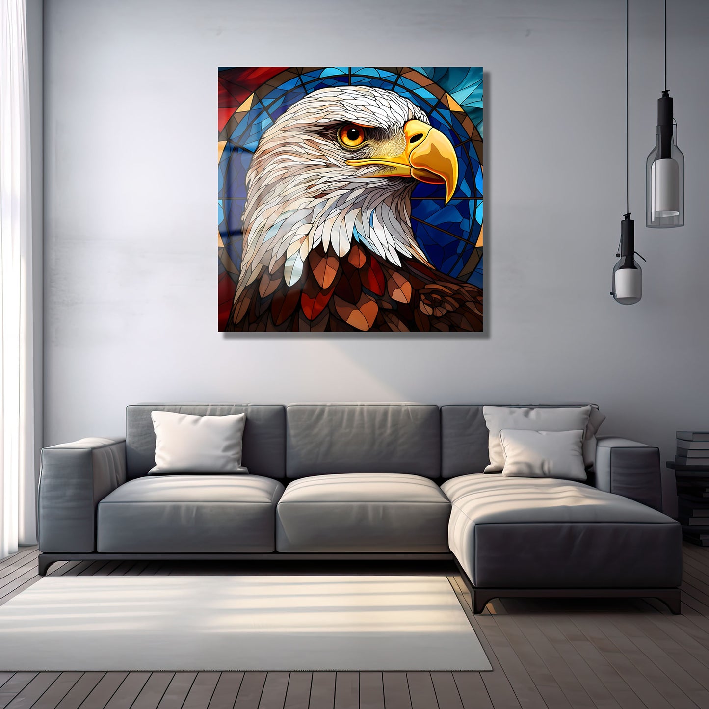 DEKORATİF KARE CAM TABLO - TT0939