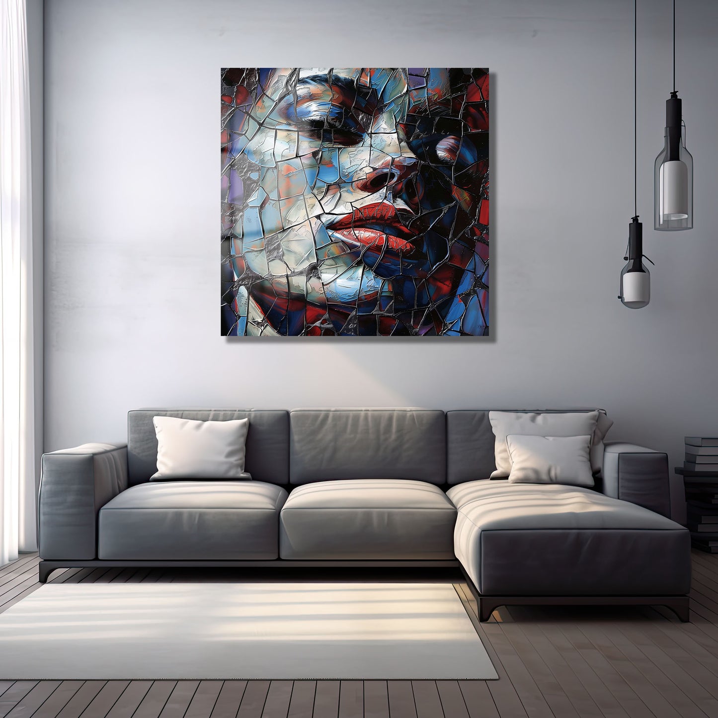 DEKORATİF KARE CAM TABLO - TT0926