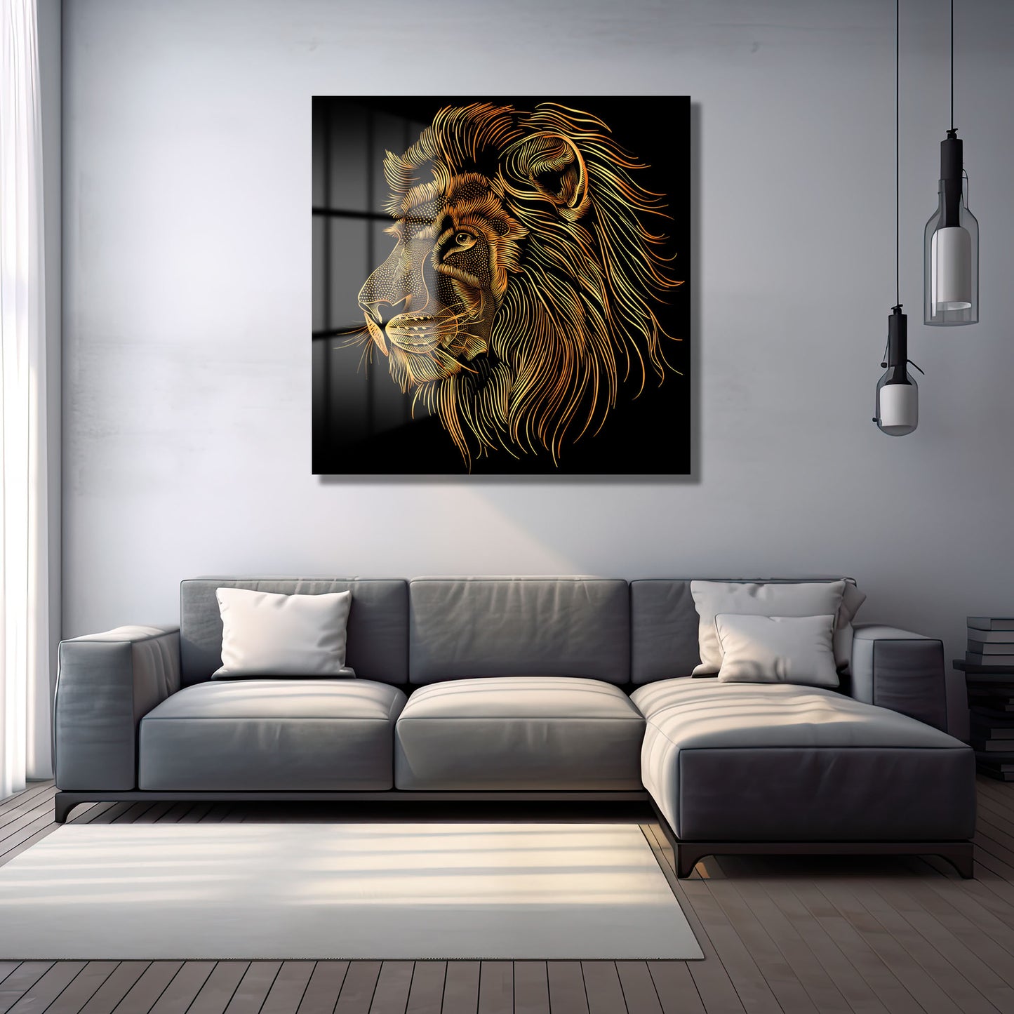 DEKORATİF KARE CAM TABLO - TT0754