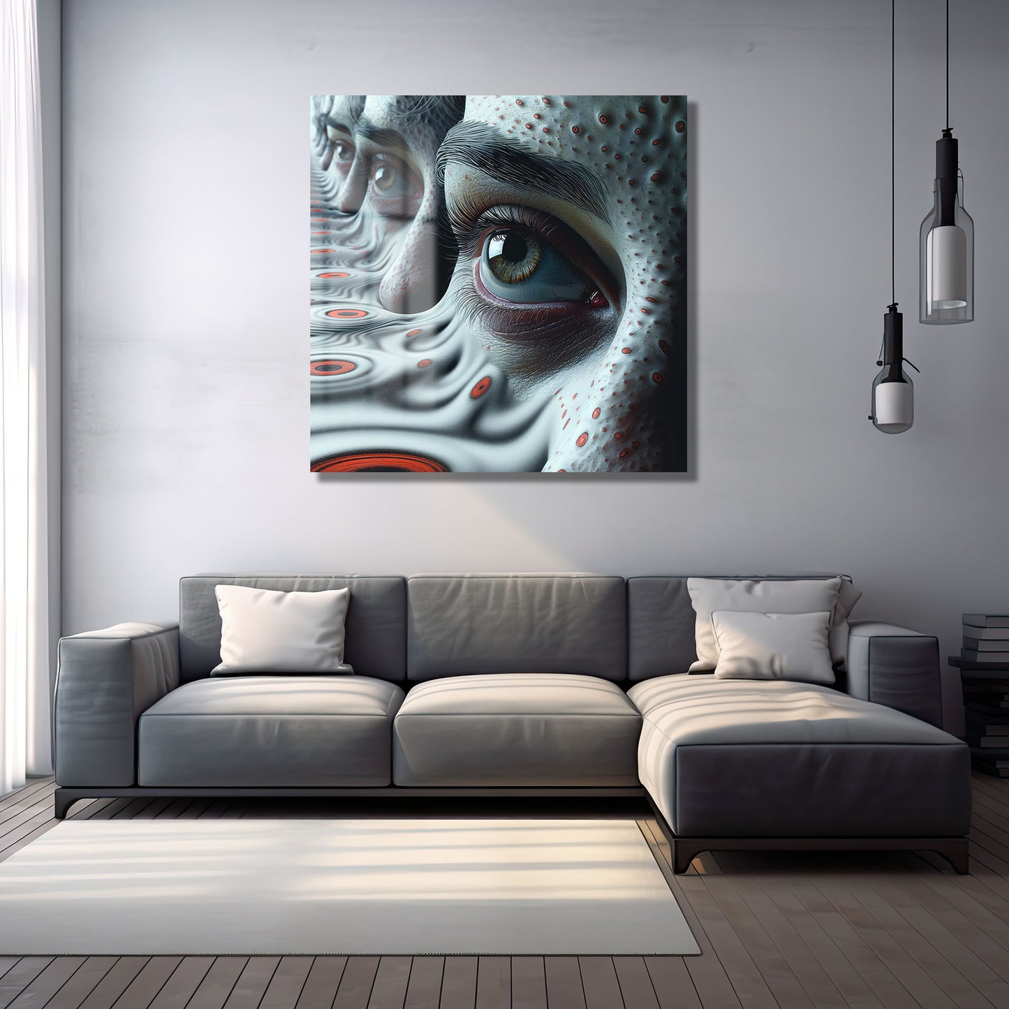 DEKORATİF KARE CAM TABLO - TT0779