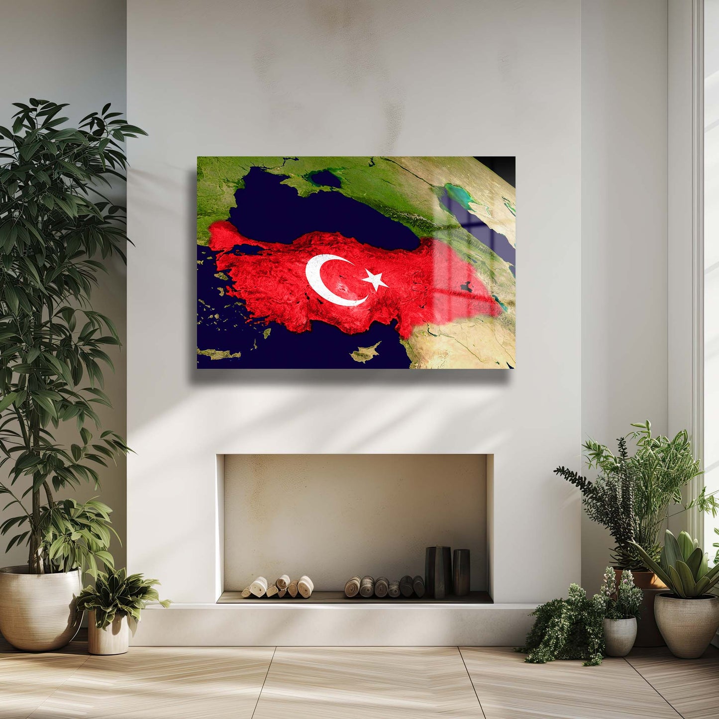 DEKORATİF YATAY CAM TABLO - TT0645
