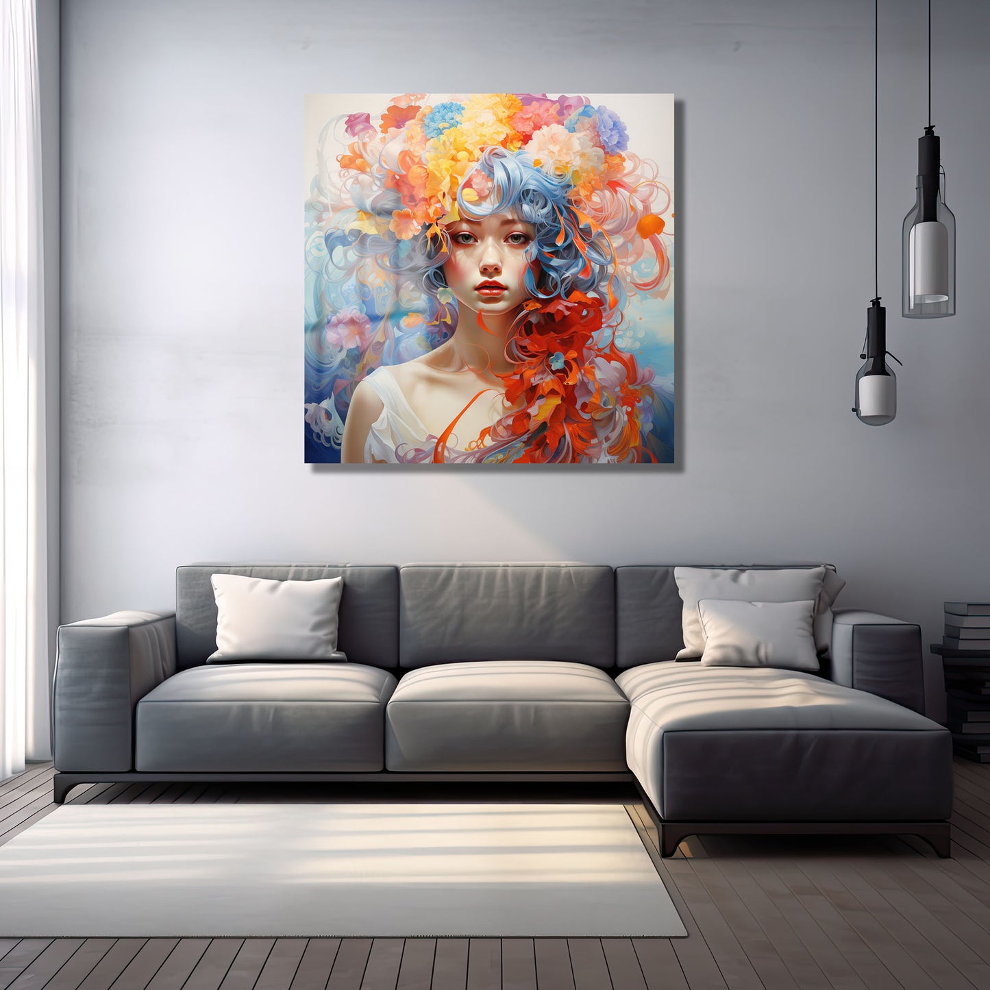 DEKORATİF KARE CAM TABLO - TT0896