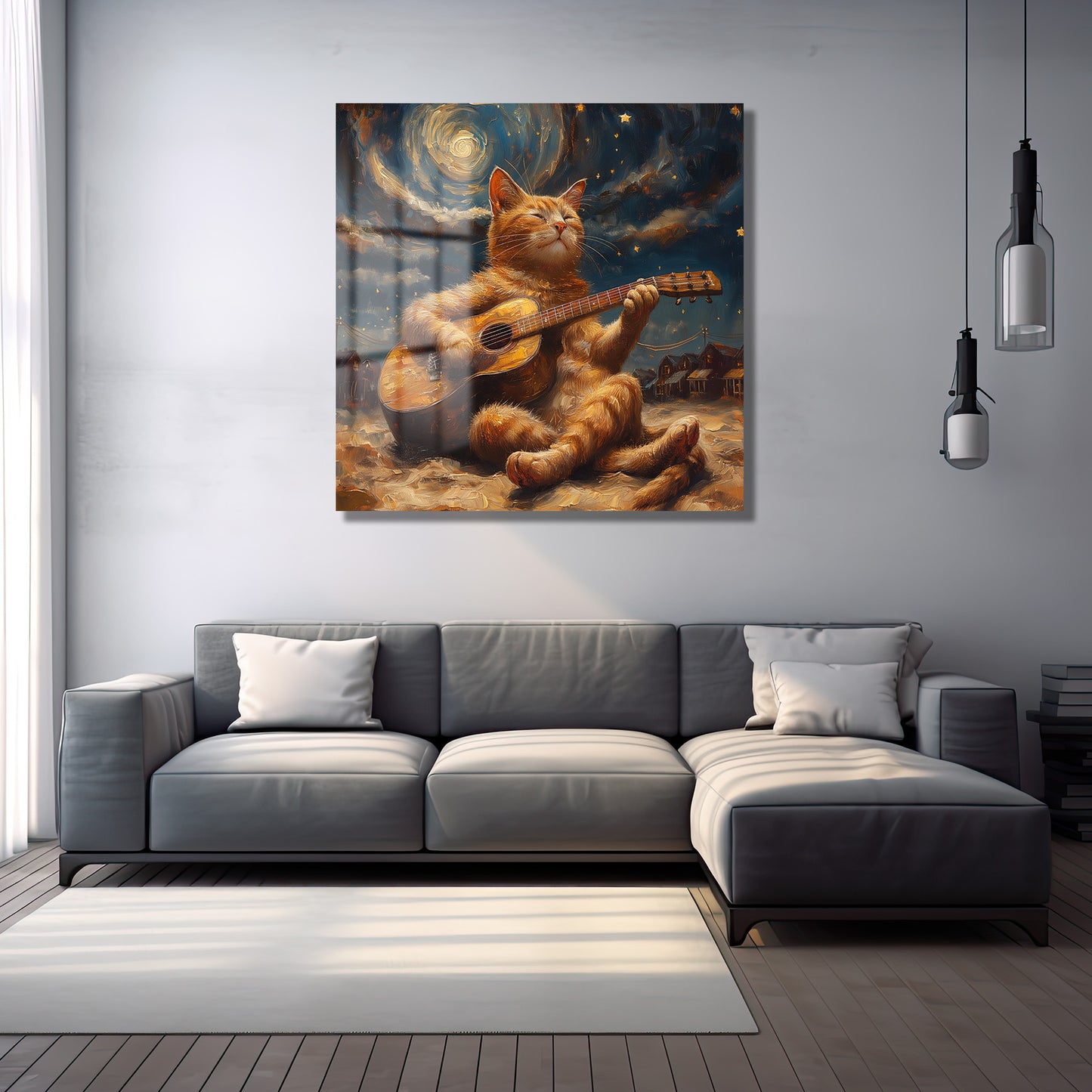 DEKORATİF KARE CAM TABLO - TT0824