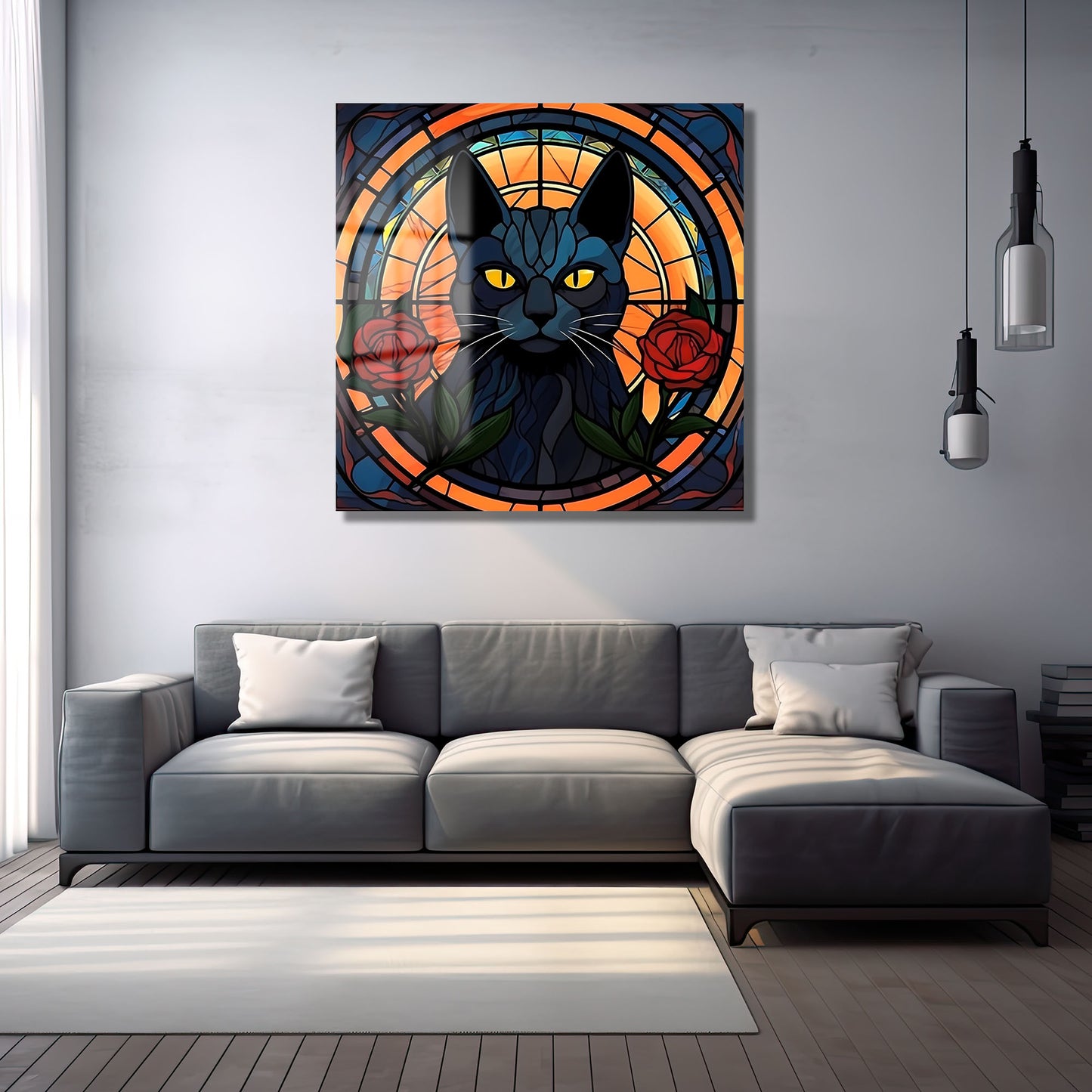 DEKORATİF KARE CAM TABLO - TT0943