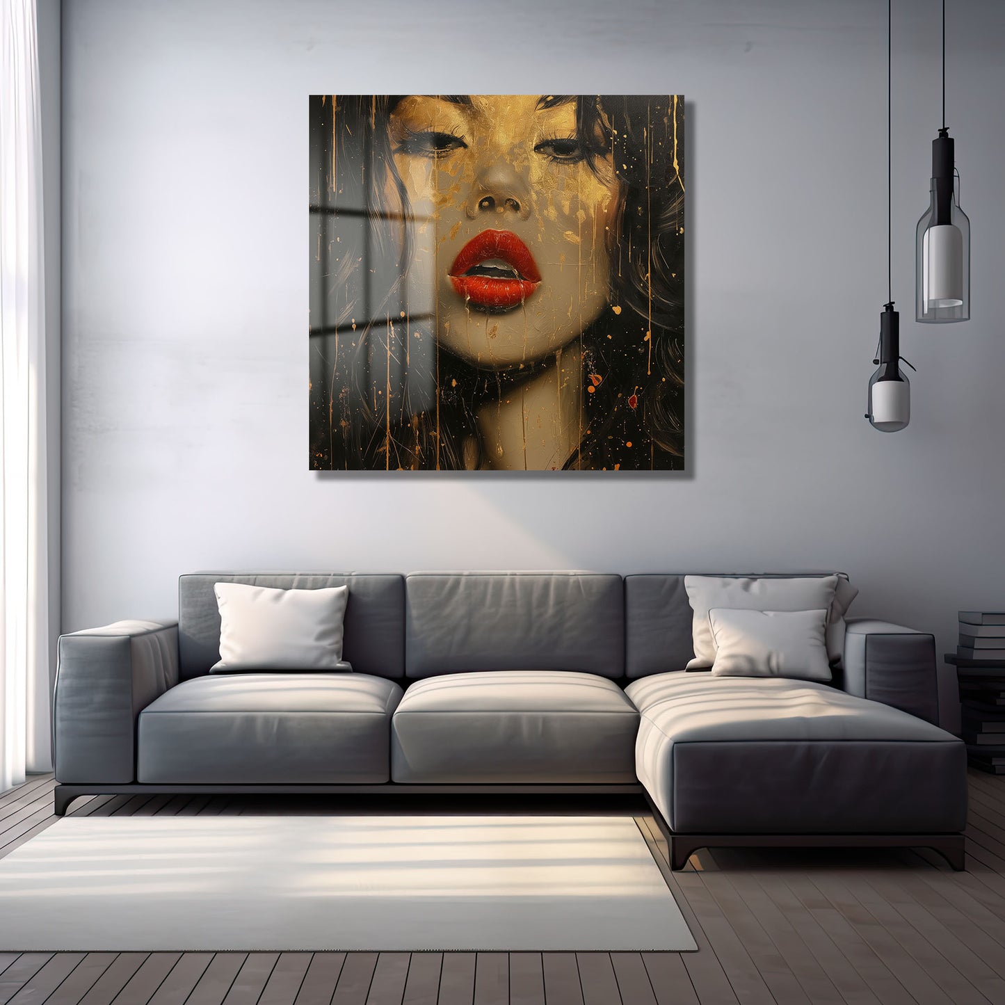 DEKORATİF KARE CAM TABLO - TT0795