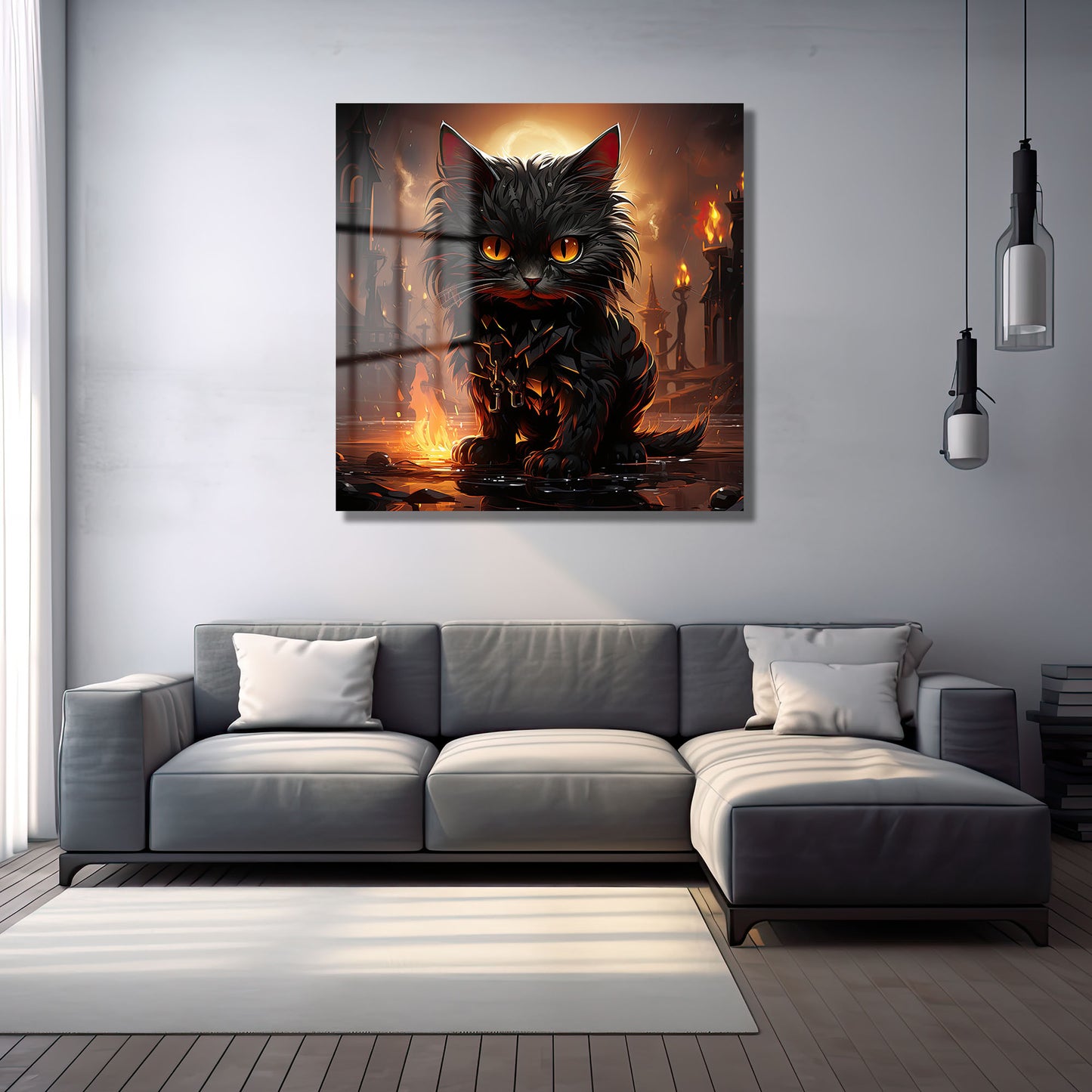 DEKORATİF KARE CAM TABLO - TT0876