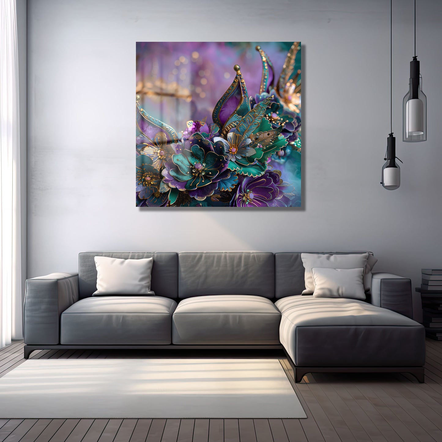 DEKORATİF KARE CAM TABLO - TT0912