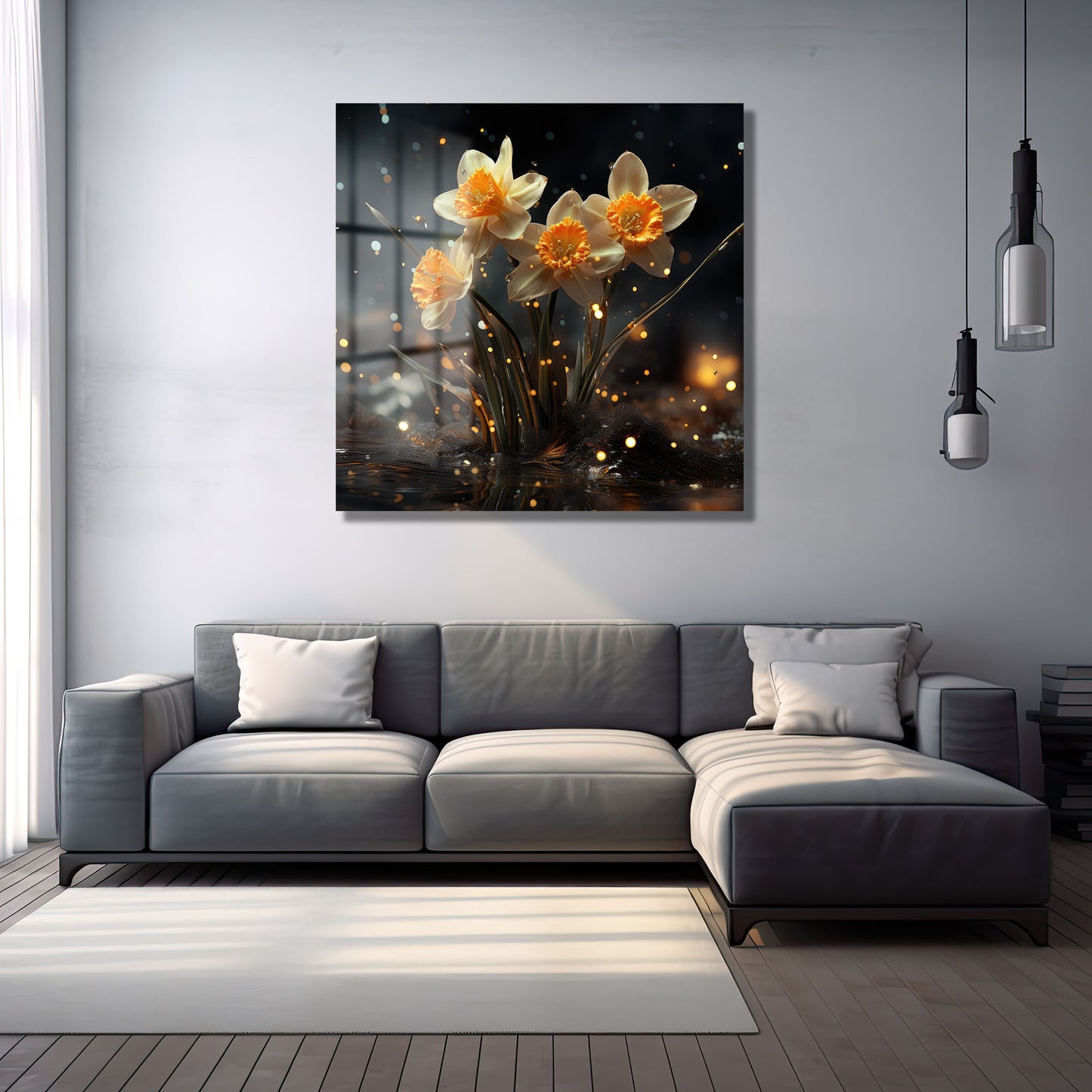 DEKORATİF KARE CAM TABLO - TT0874