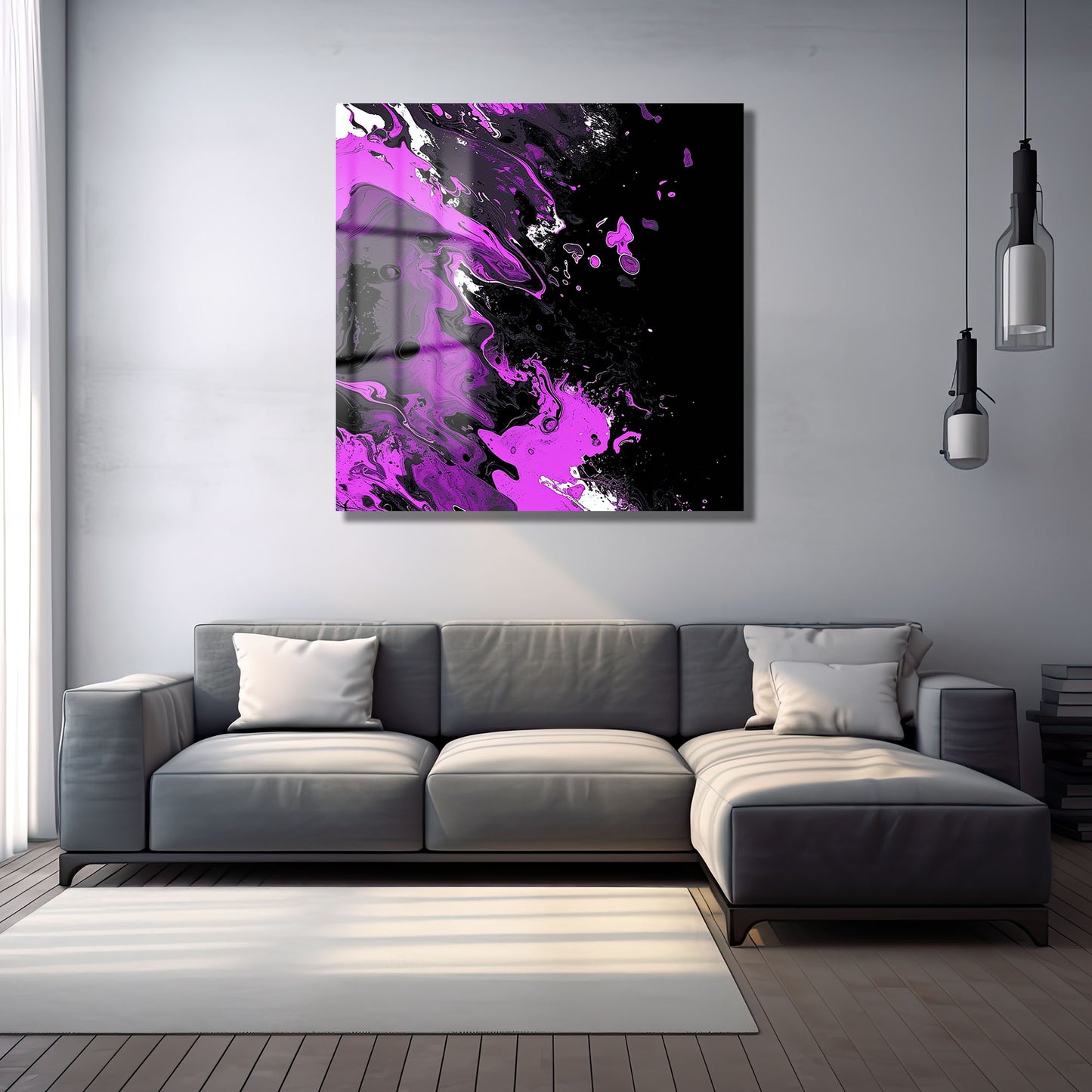 DEKORATİF KARE CAM TABLO - TT1023