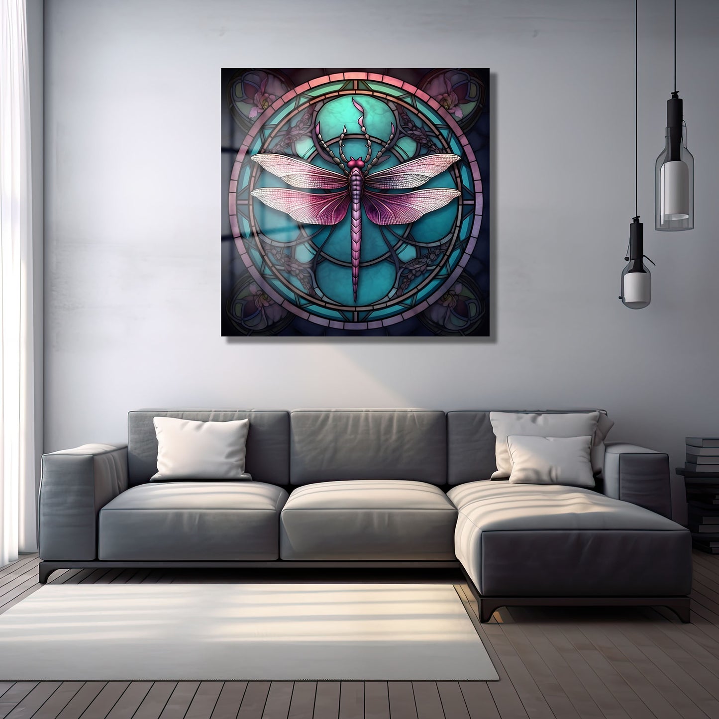 DEKORATİF KARE CAM TABLO - TT0959