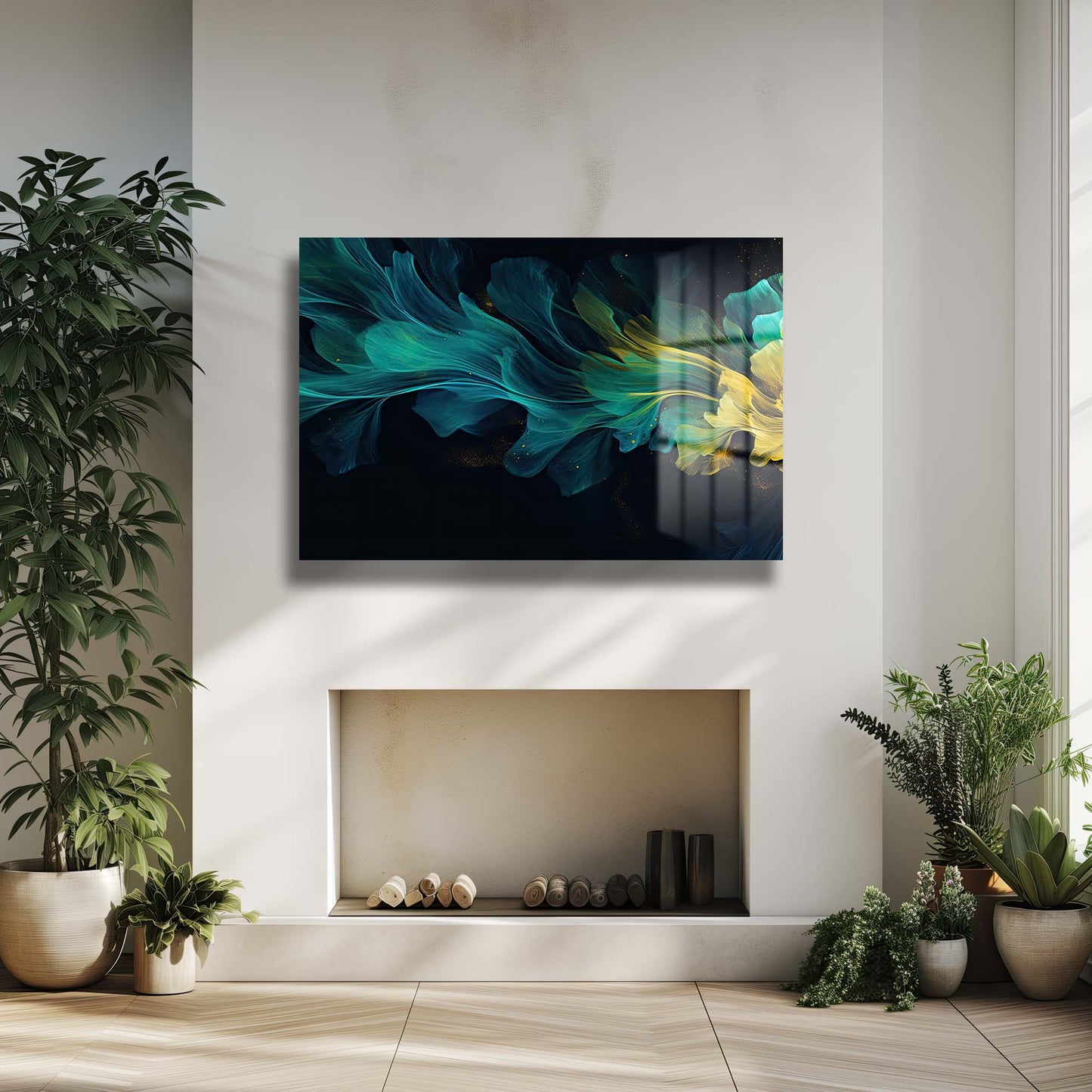 DEKORATİF YATAY CAM TABLO - TT0629