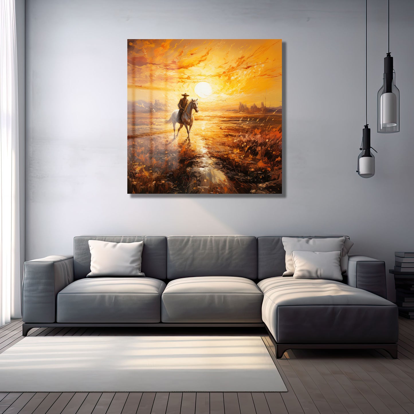 DEKORATİF KARE CAM TABLO - TT0891