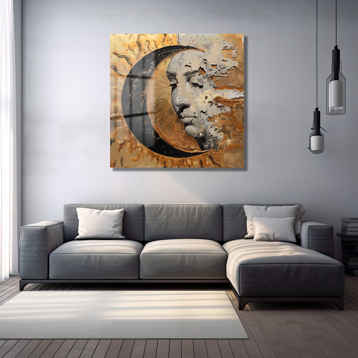 DEKORATİF KARE CAM TABLO - TT0938