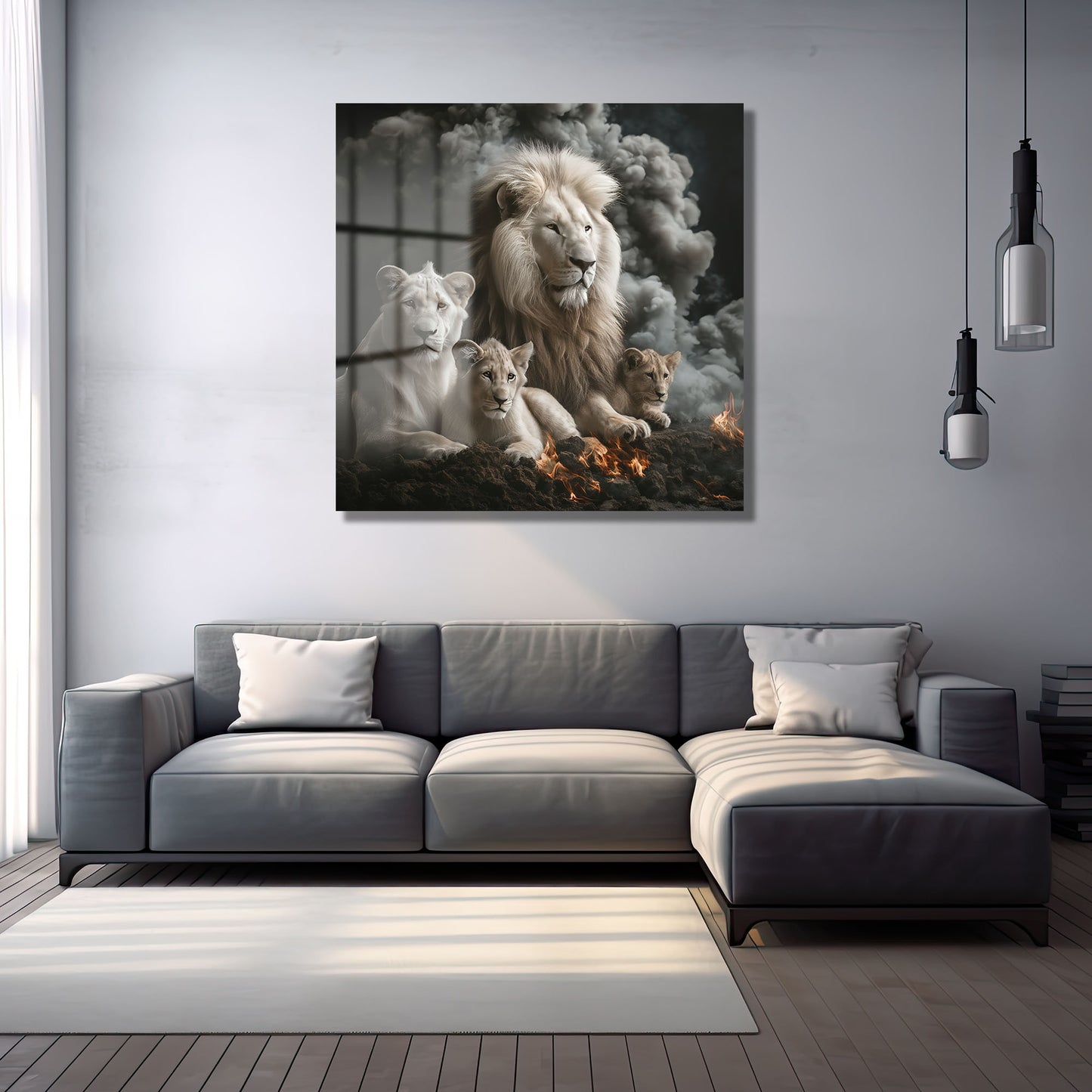 DEKORATİF KARE CAM TABLO - TT0791