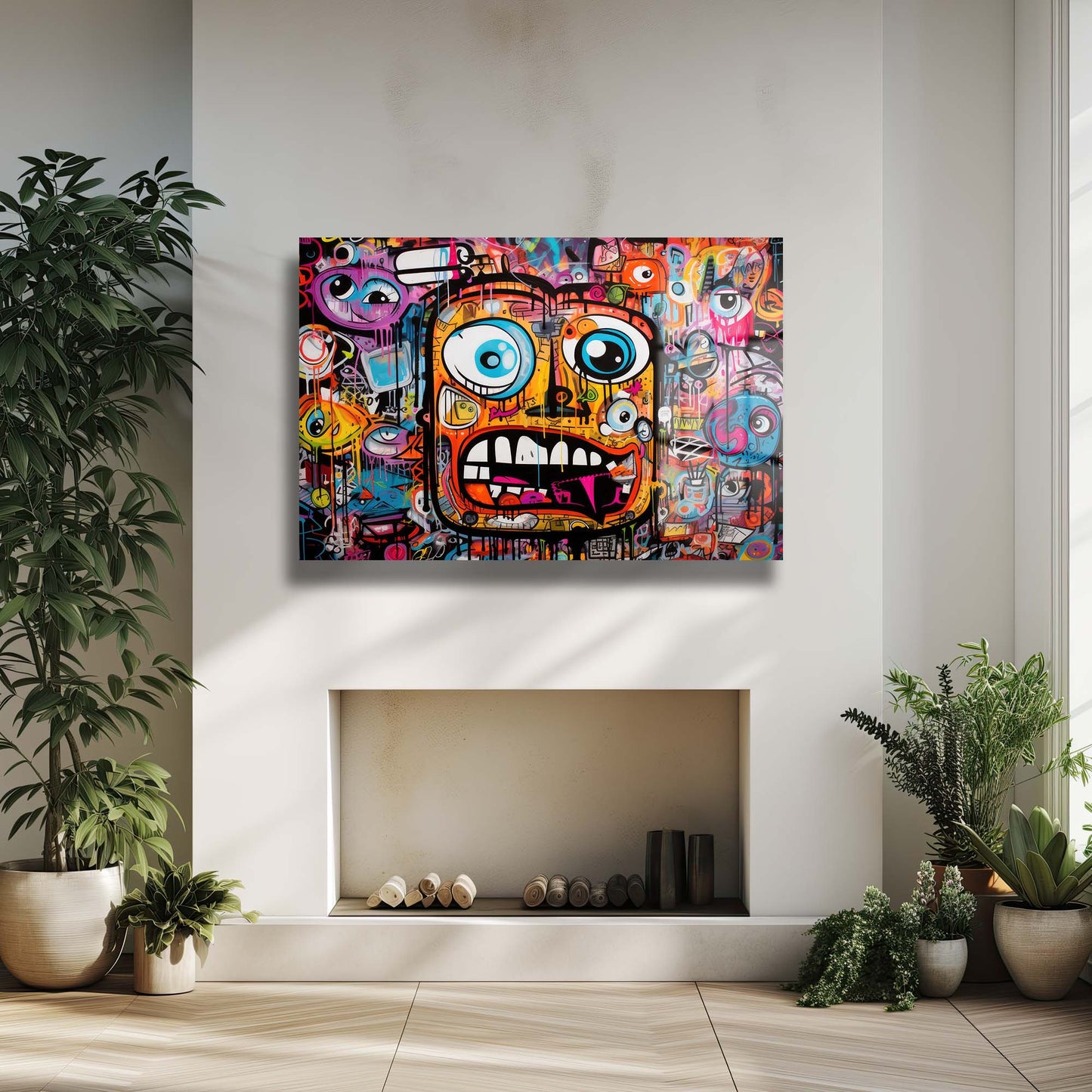 DEKORATİF YATAY CAM TABLO - TT0599