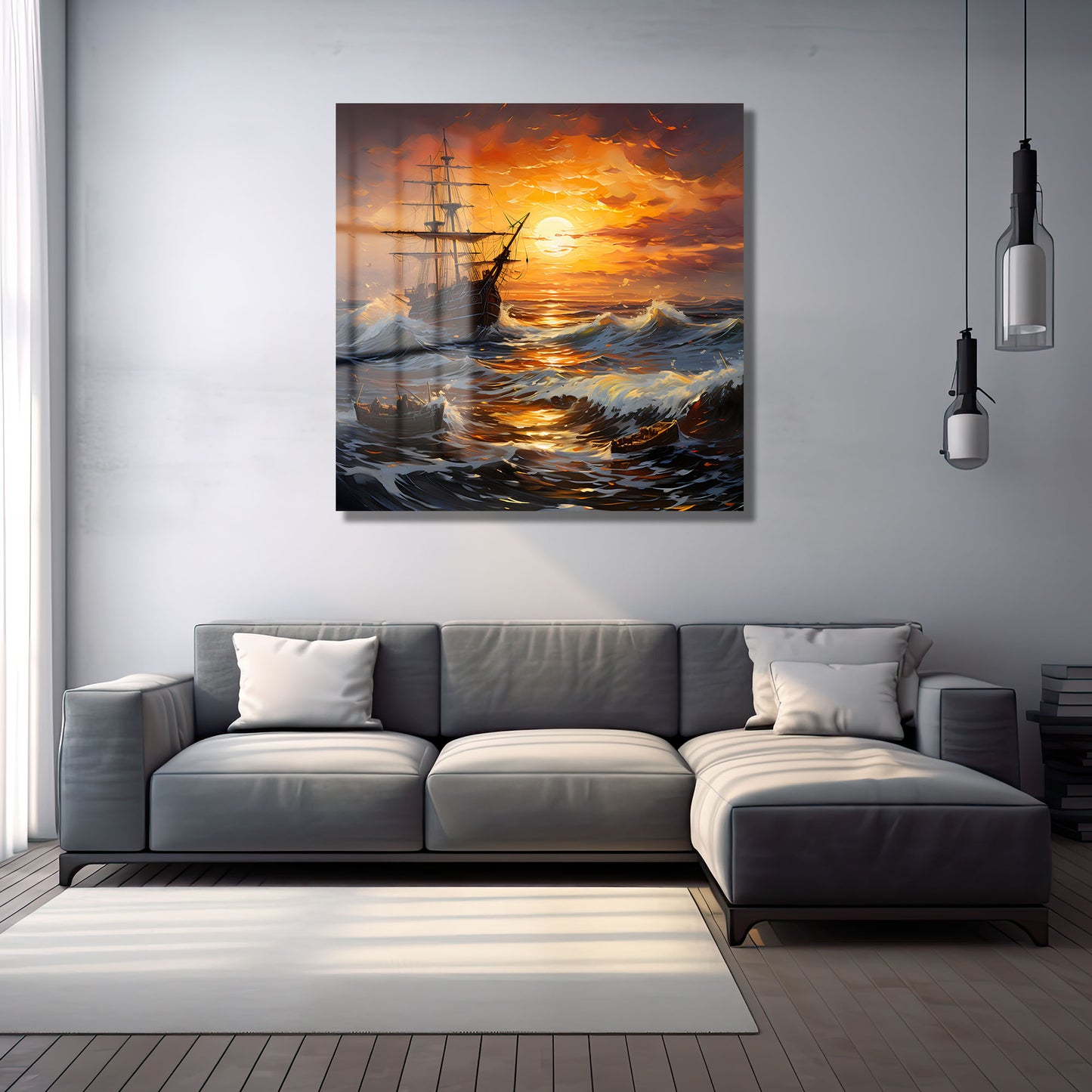 DEKORATİF KARE CAM TABLO - TT0920