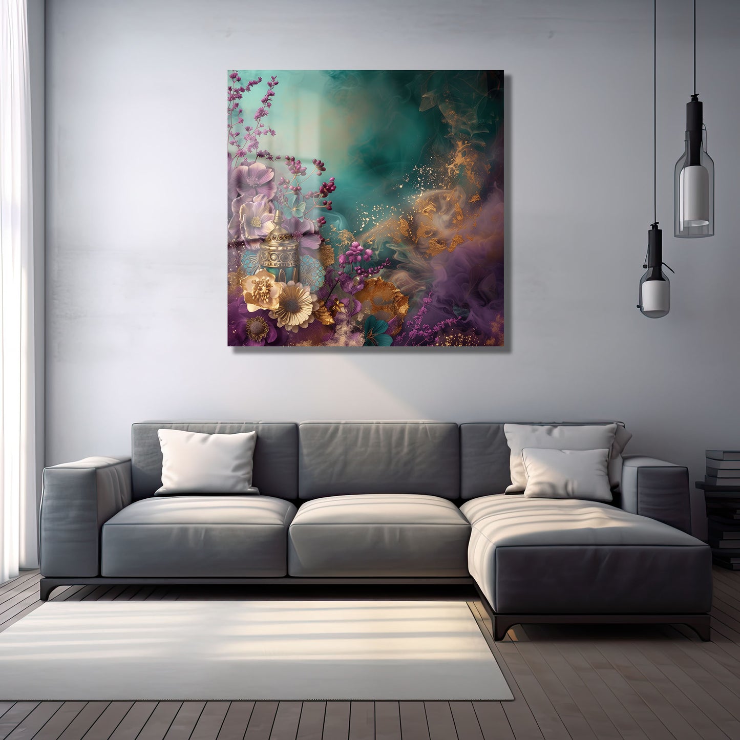 DEKORATİF KARE CAM TABLO - TT0914