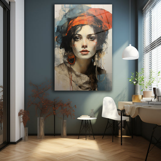 DEKORATİF DİKEY CAM TABLO - TT0010