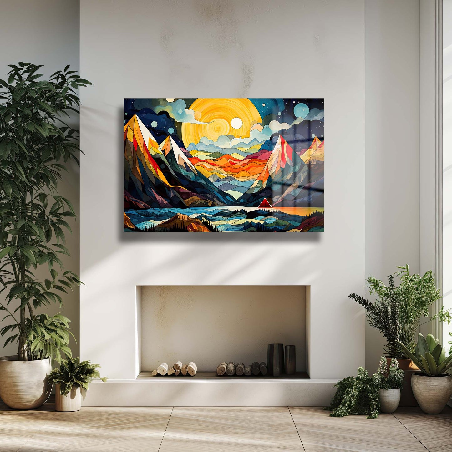 DEKORATİF YATAY CAM TABLO - TT0615