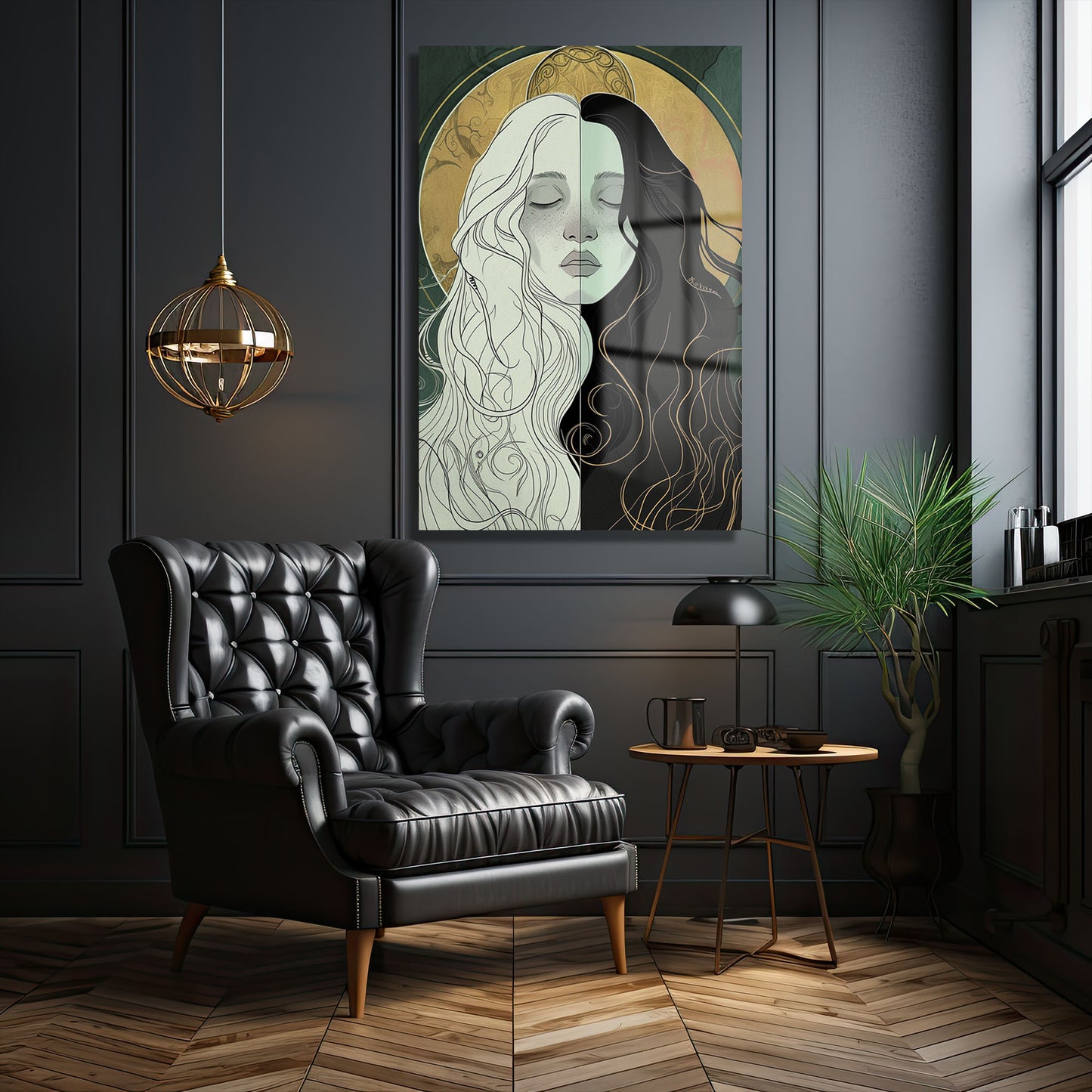 DEKORATİF DİKEY CAM TABLO - TT1504