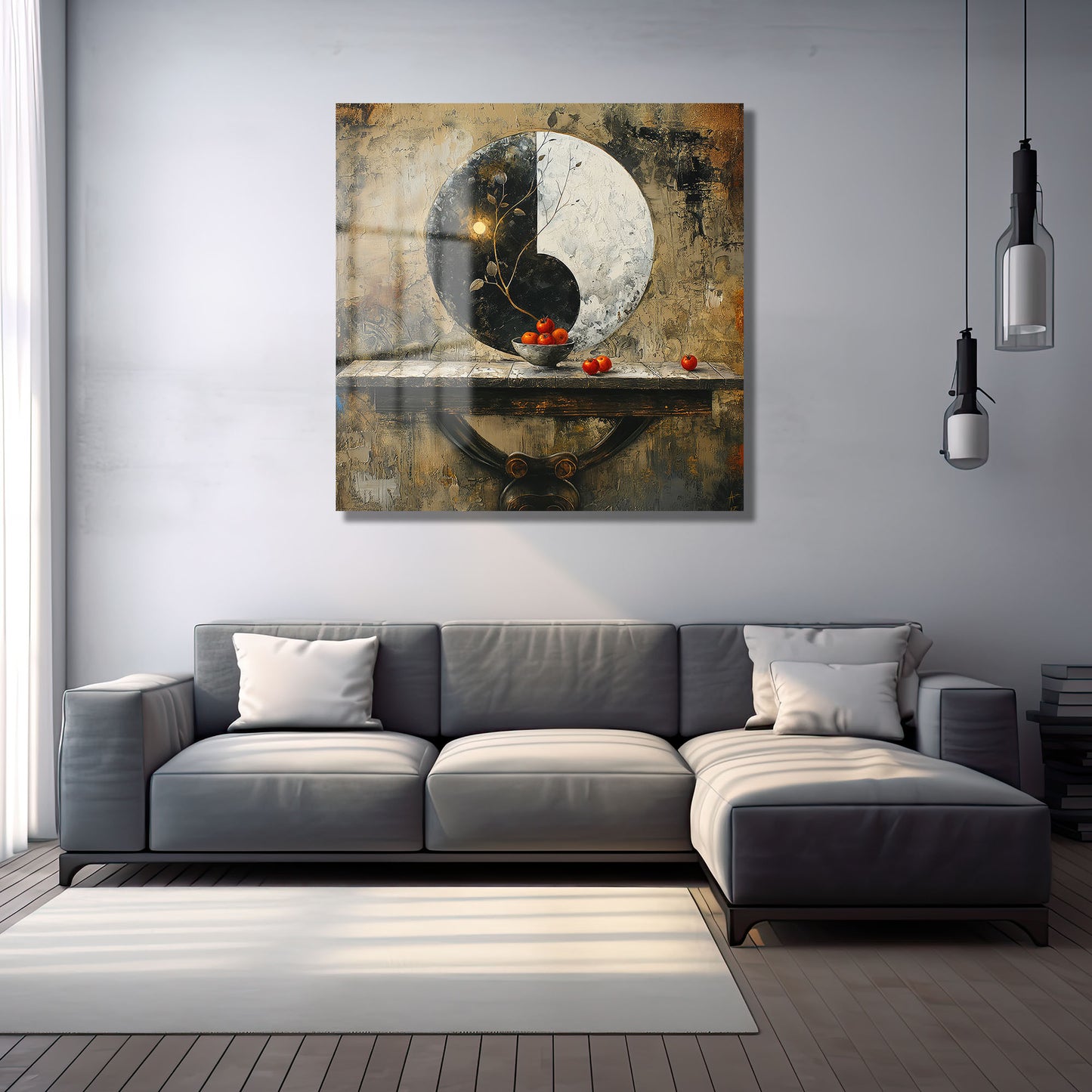 DEKORATİF KARE CAM TABLO - TT0771