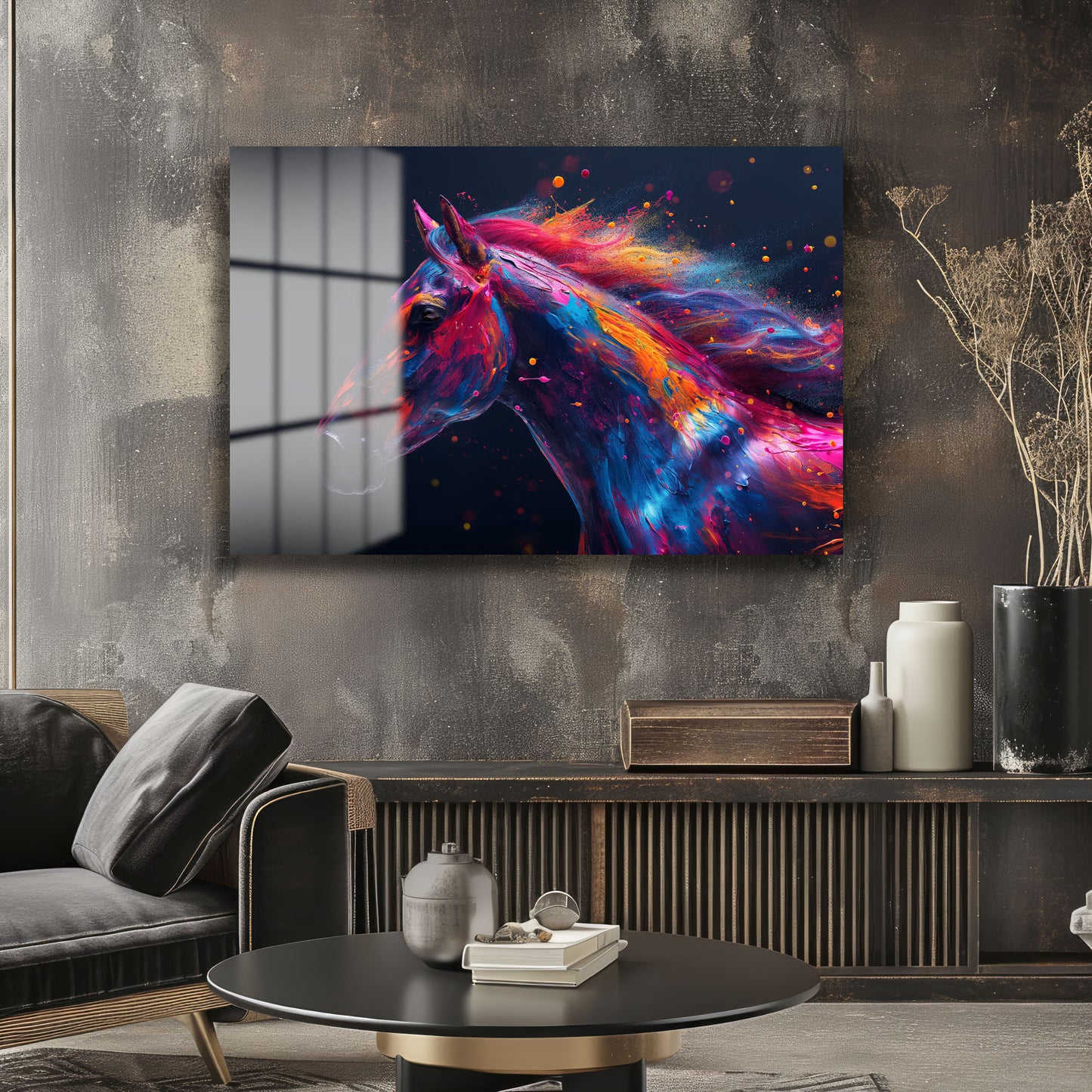 DEKORATİF YATAY CAM TABLO - TT1268